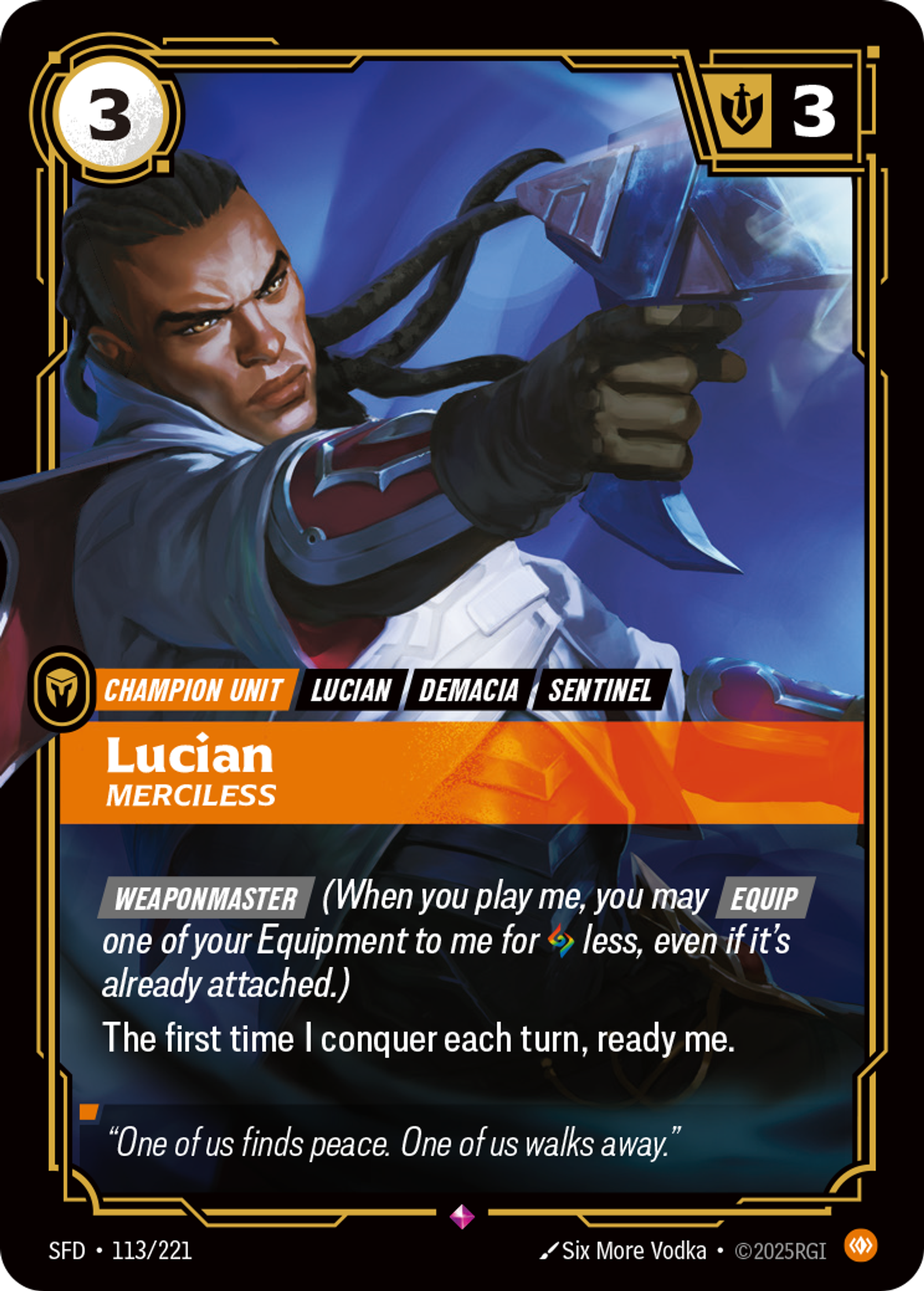 Lucian - Merciless — Spiritforged — Riftbound