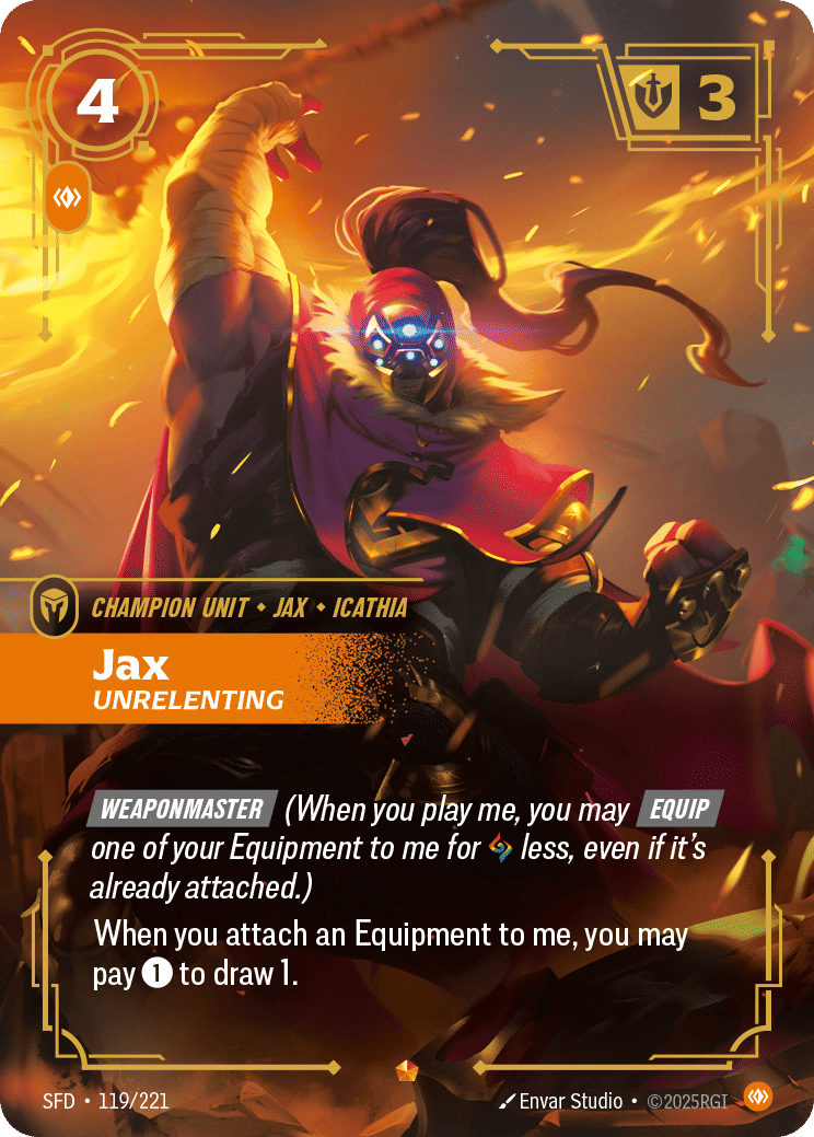 Jax - Unrelenting — Spiritforged — Riftbound