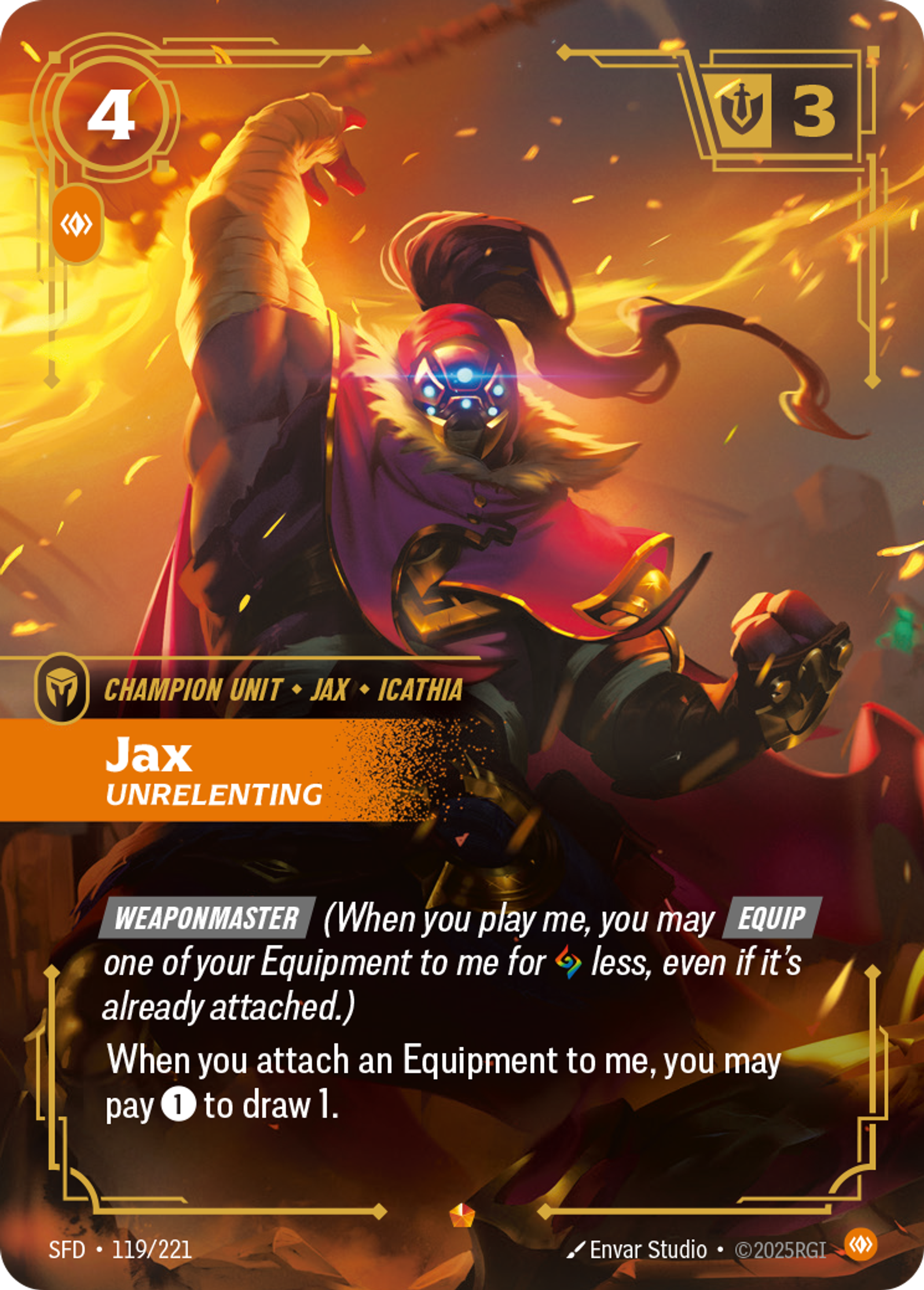 Jax - Unrelenting — Spiritforged — Riftbound