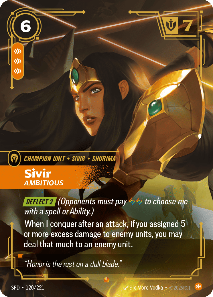 Sivir - Ambitious — Spiritforged — Riftbound