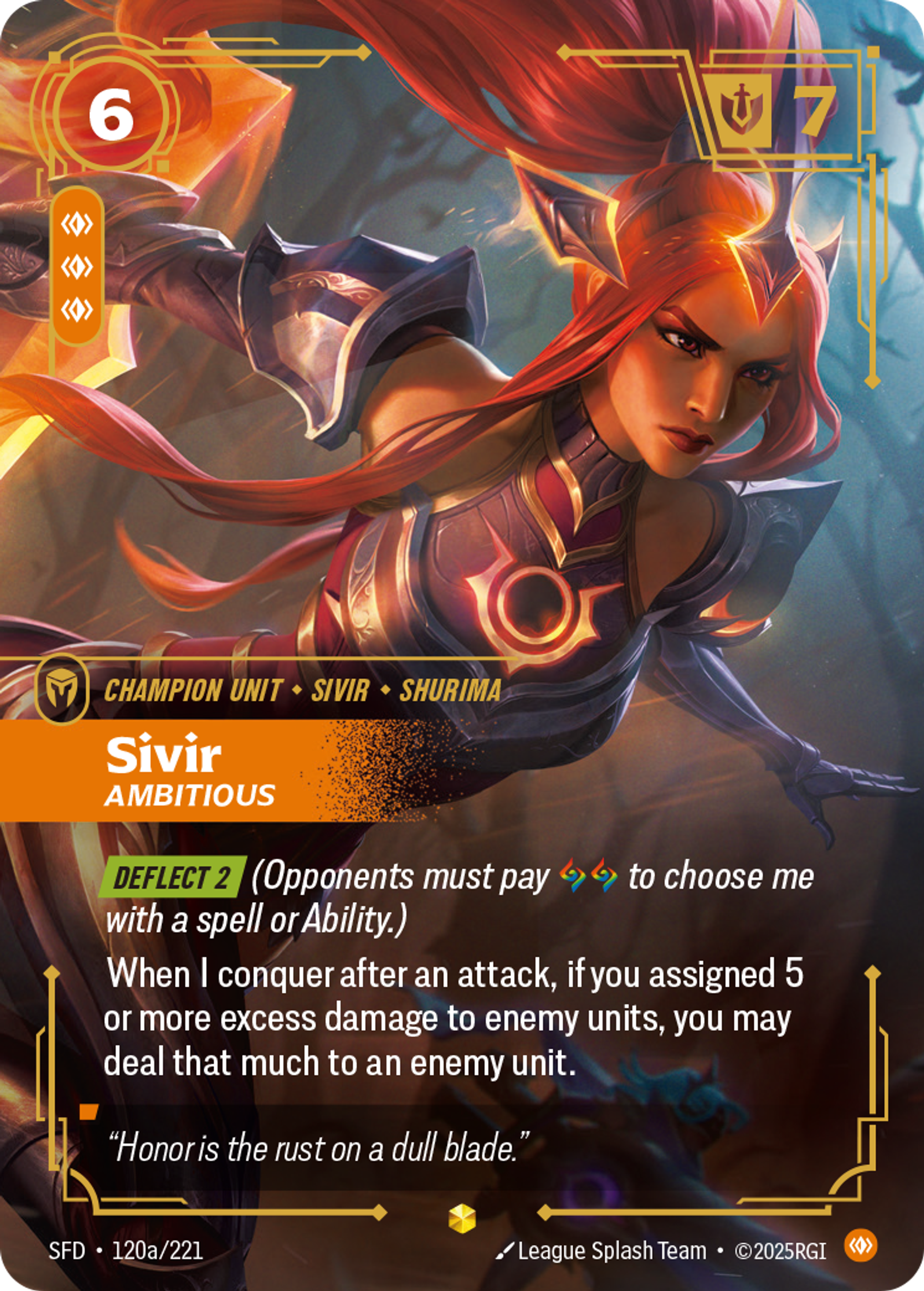 Sivir - Ambitious (Alternate Art) — Spiritforged — Riftbound