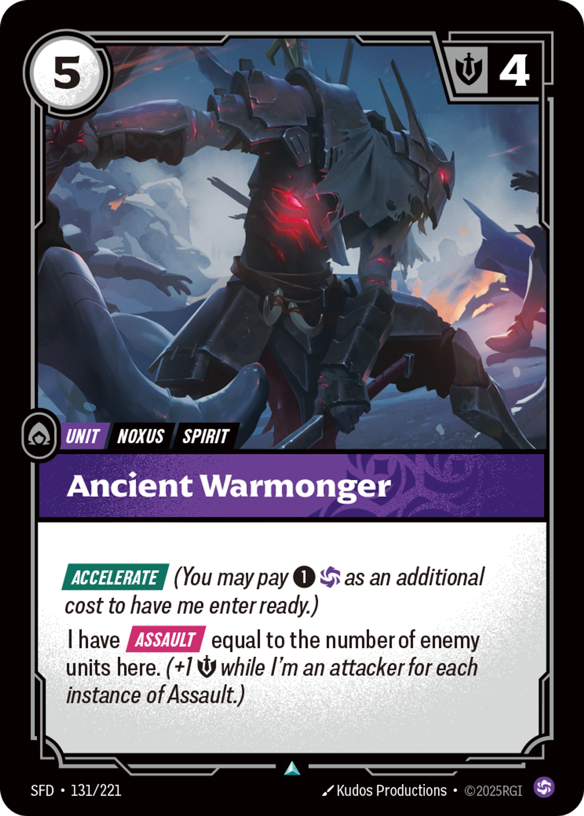 Ancient Warmonger — Spiritforged — Riftbound