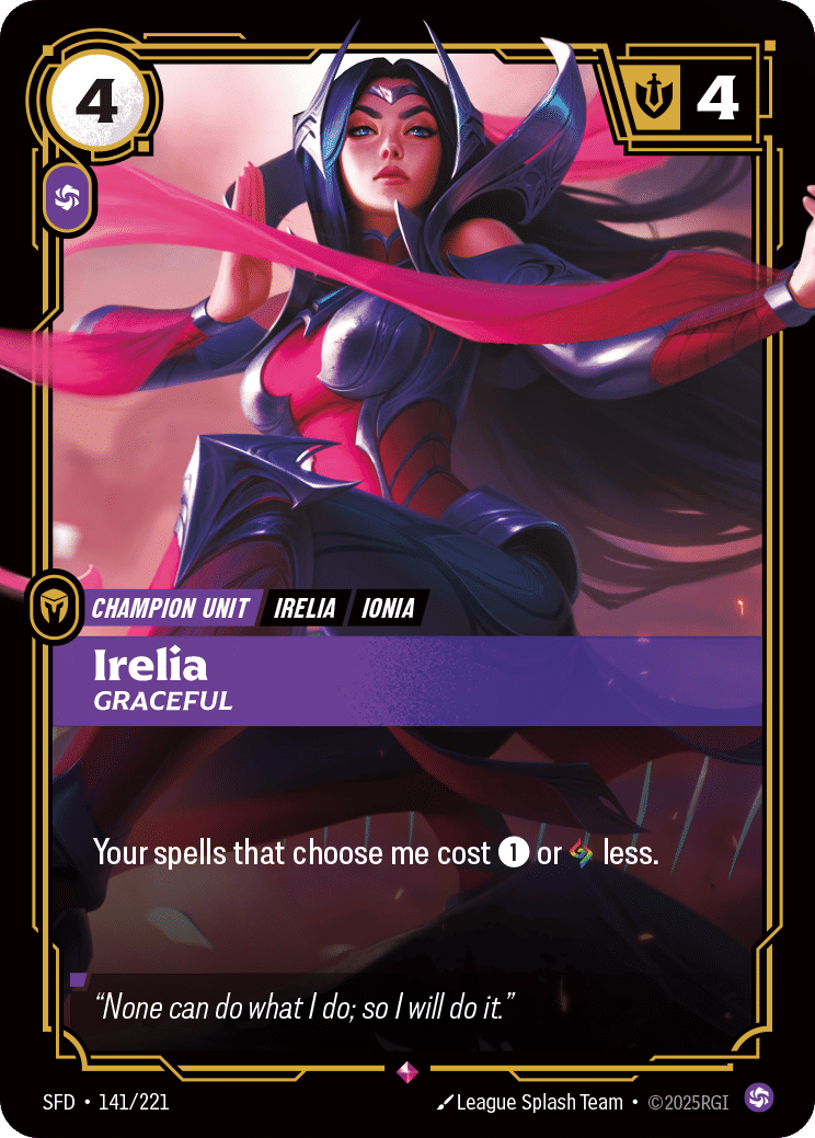 Irelia - Graceful — Spiritforged — Riftbound