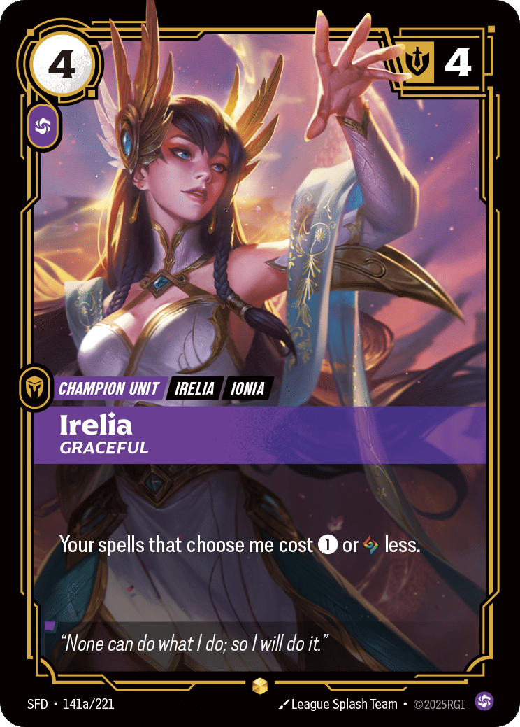 Irelia - Graceful (Alternate Art) — Spiritforged — Riftbound