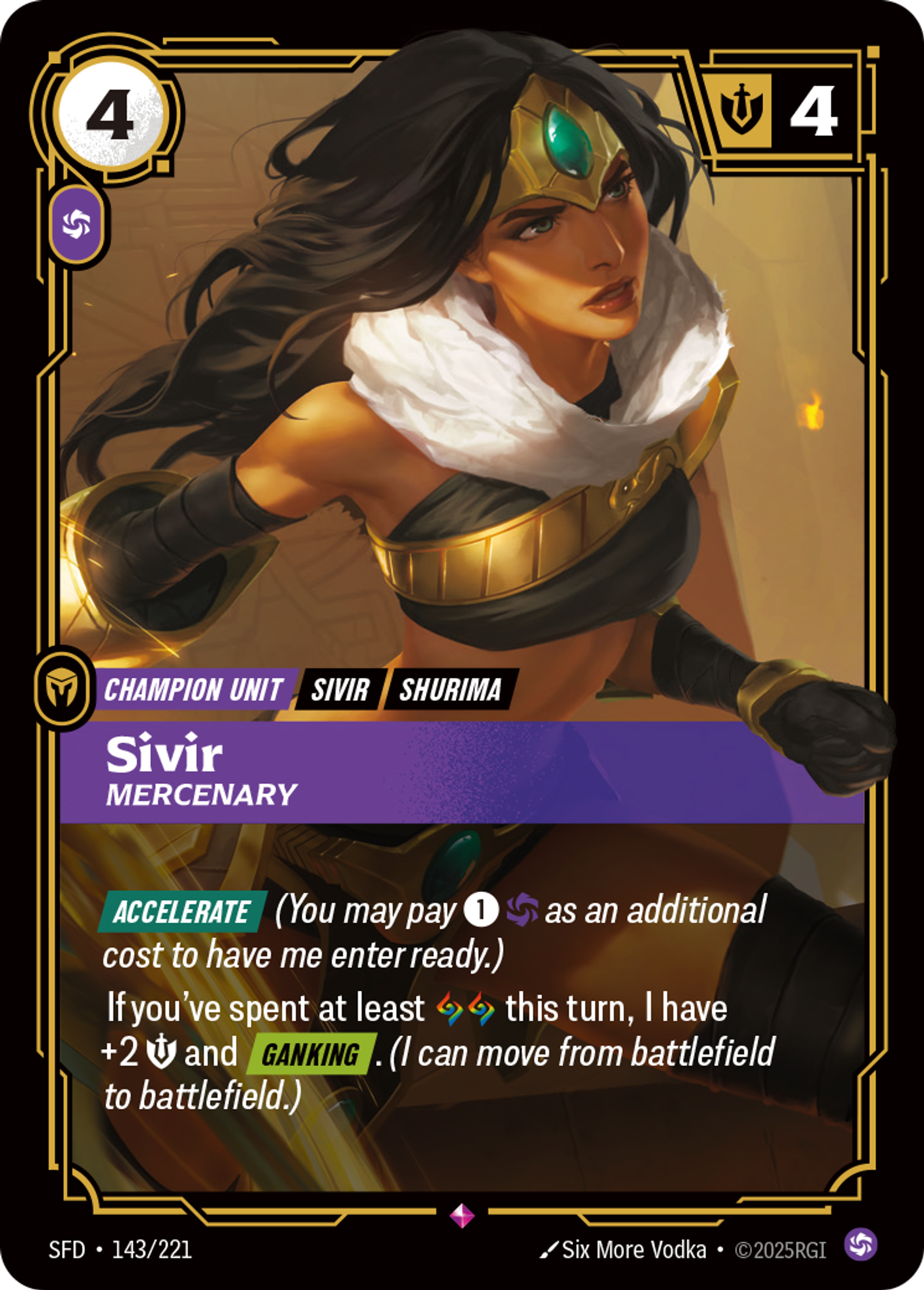 Sivir - Mercenary — Spiritforged — Riftbound