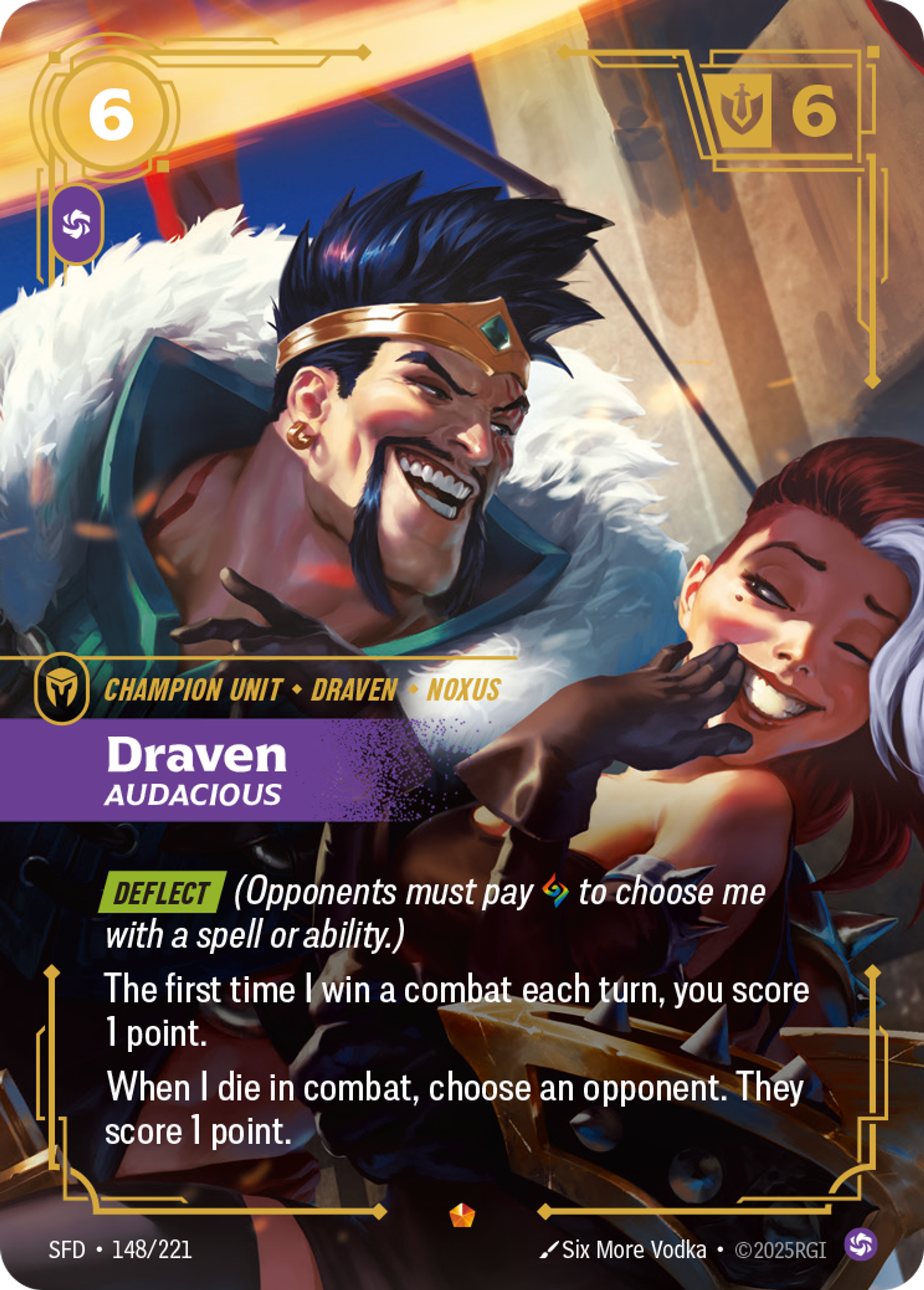Draven - Audacious — Spiritforged — Riftbound