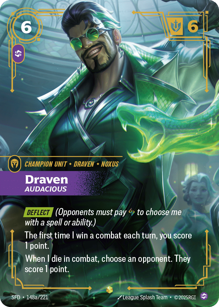 Draven - Audacious (Alternate Art) — Spiritforged — Riftbound: League of Legends TCG