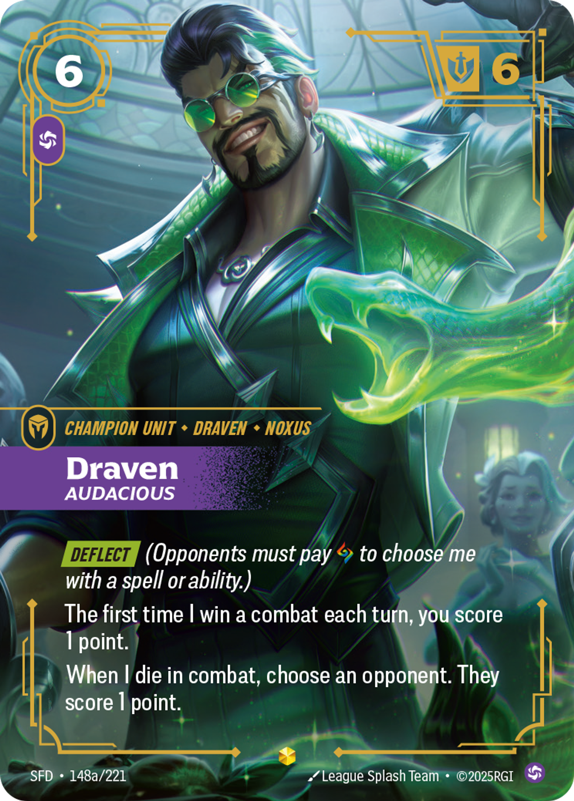 Draven - Audacious (Alternate Art) — Spiritforged — Riftbound