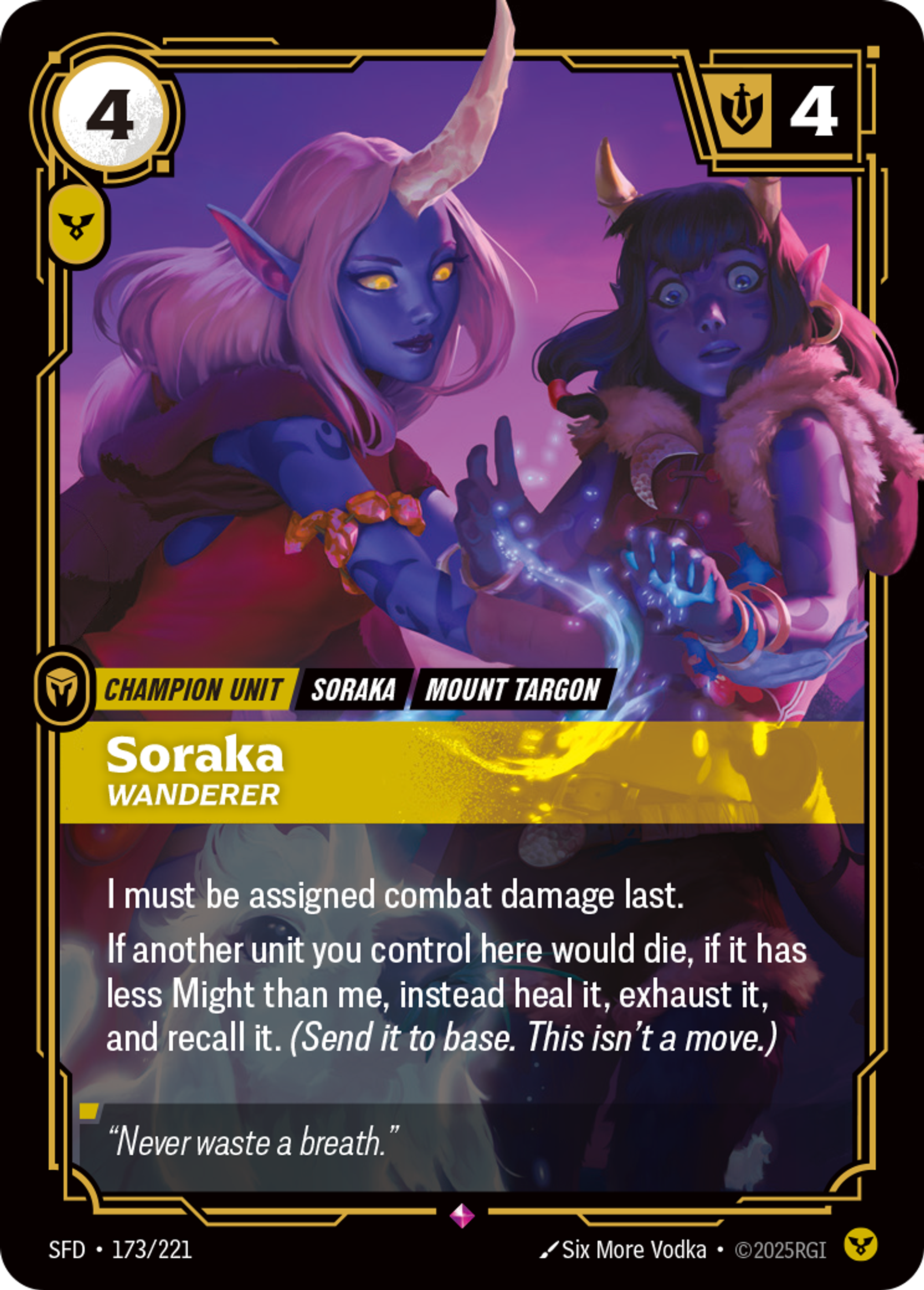 Soraka - Wanderer — Spiritforged — Riftbound