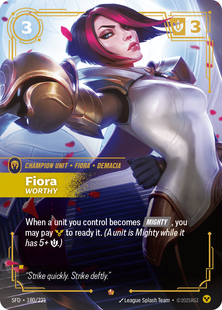 Fiora - Worthy — Spiritforged — Riftbound