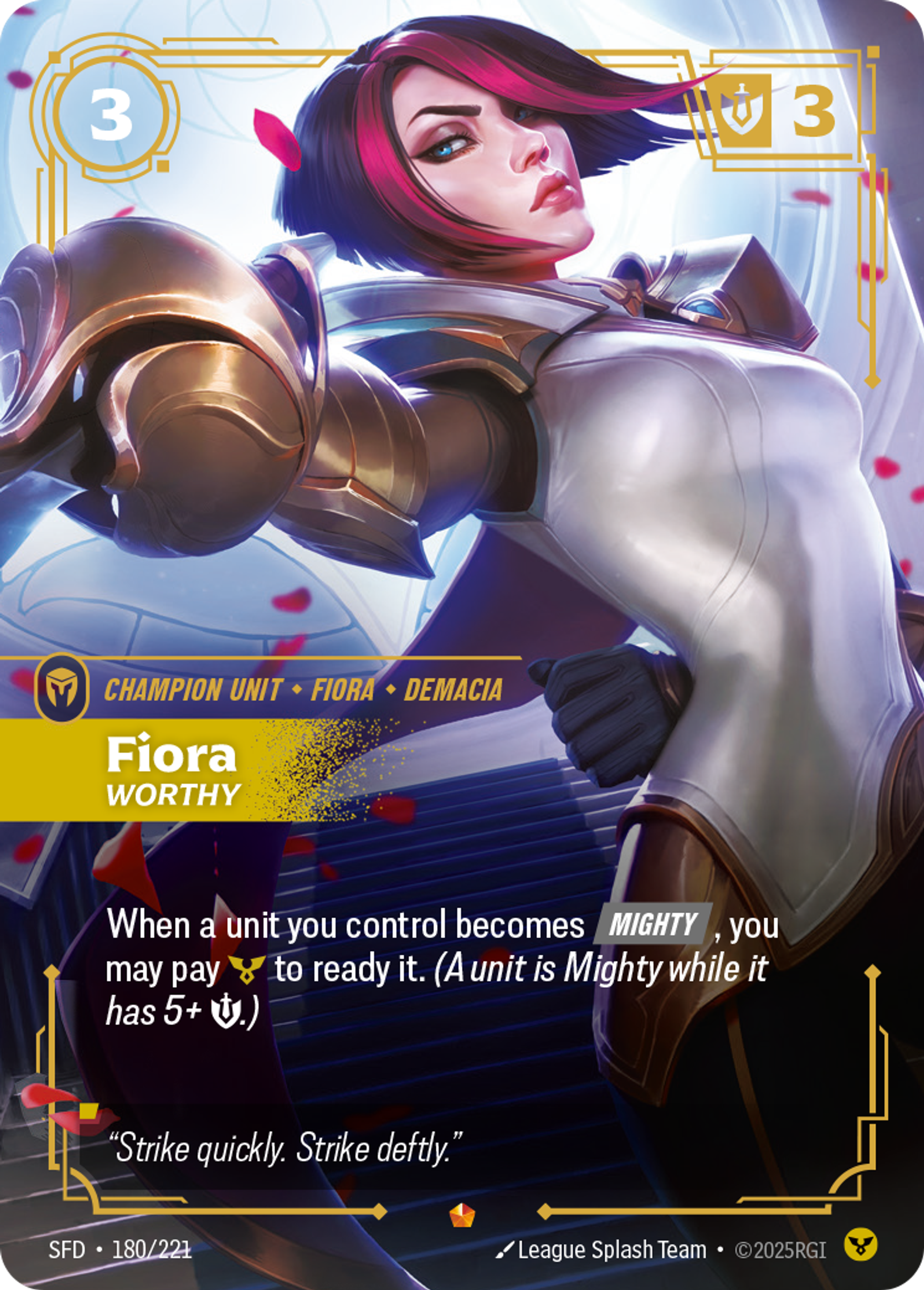 Fiora - Worthy — Spiritforged — Riftbound