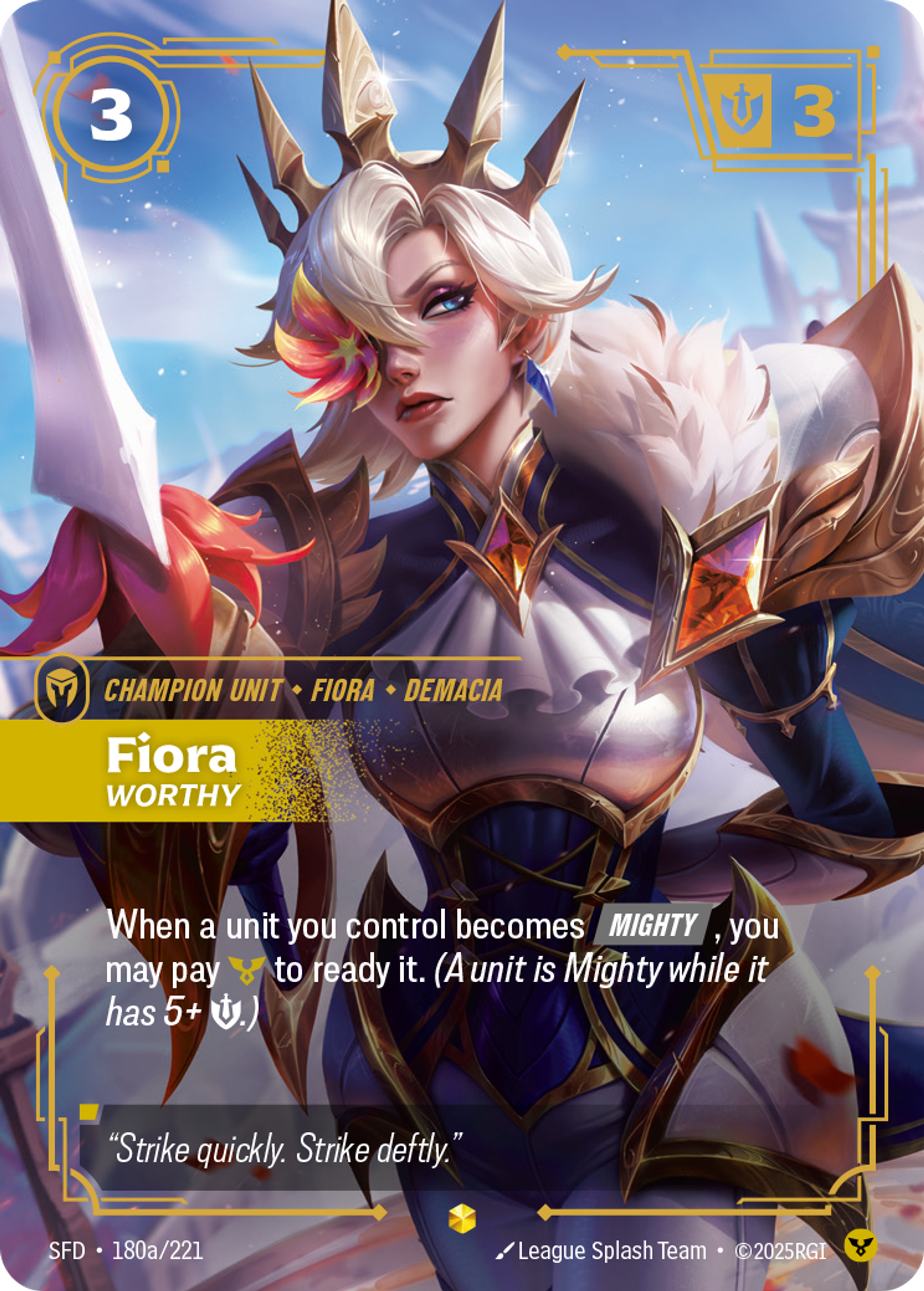 Fiora - Worthy (Alternate Art) — Spiritforged — Riftbound