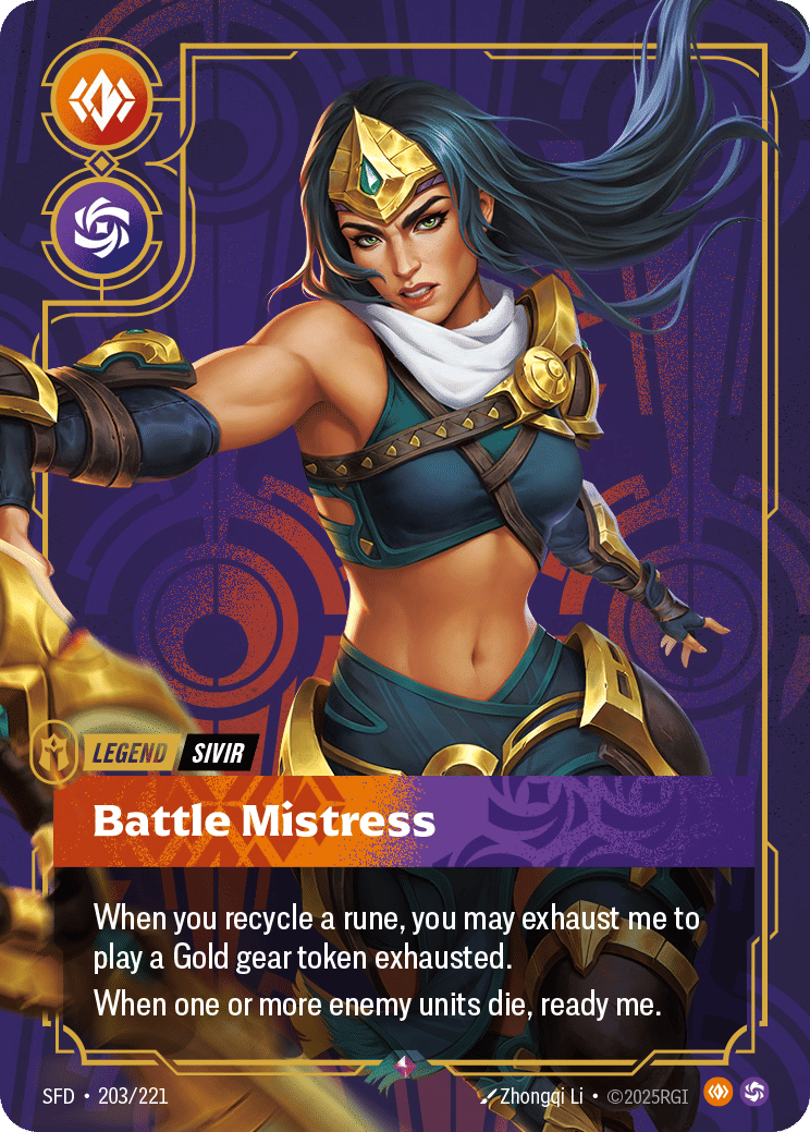 Sivir - Battle Mistress — Spiritforged — Riftbound: League of Legends TCG