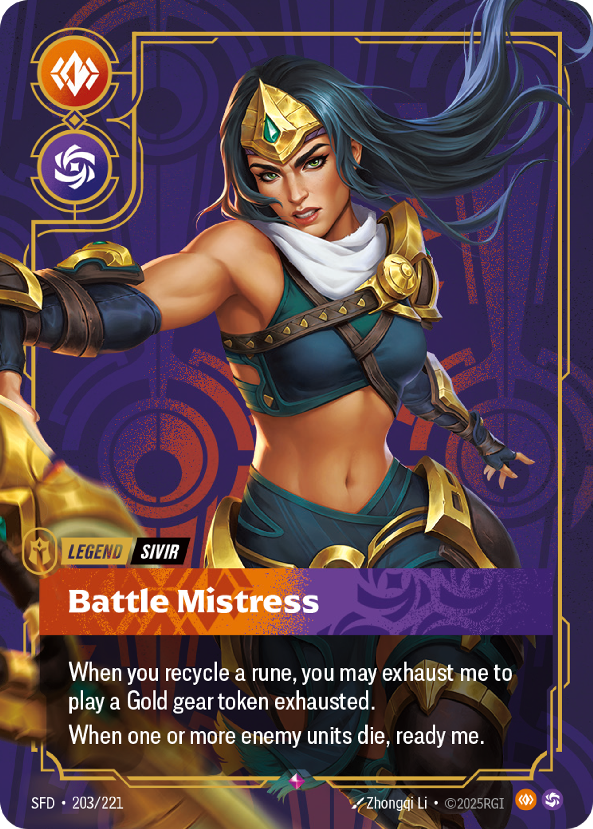 Sivir - Battle Mistress — Spiritforged — Riftbound: League of Legends TCG