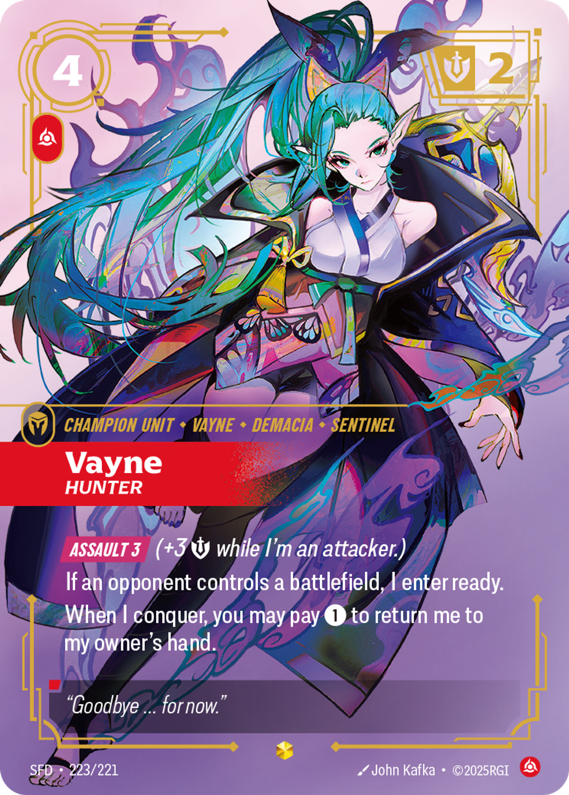 Vayne - Hunter — Spiritforged — Riftbound: League of Legends TCG