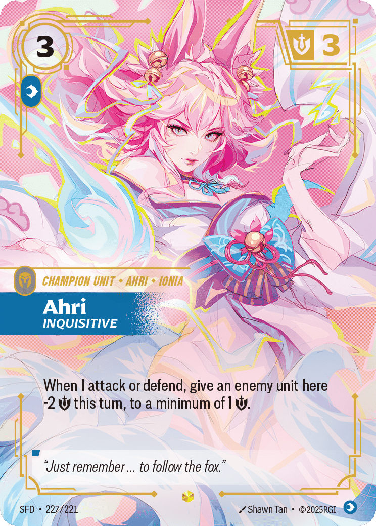 Ahri - Inquisitive — Spiritforged — Riftbound: League of Legends TCG
