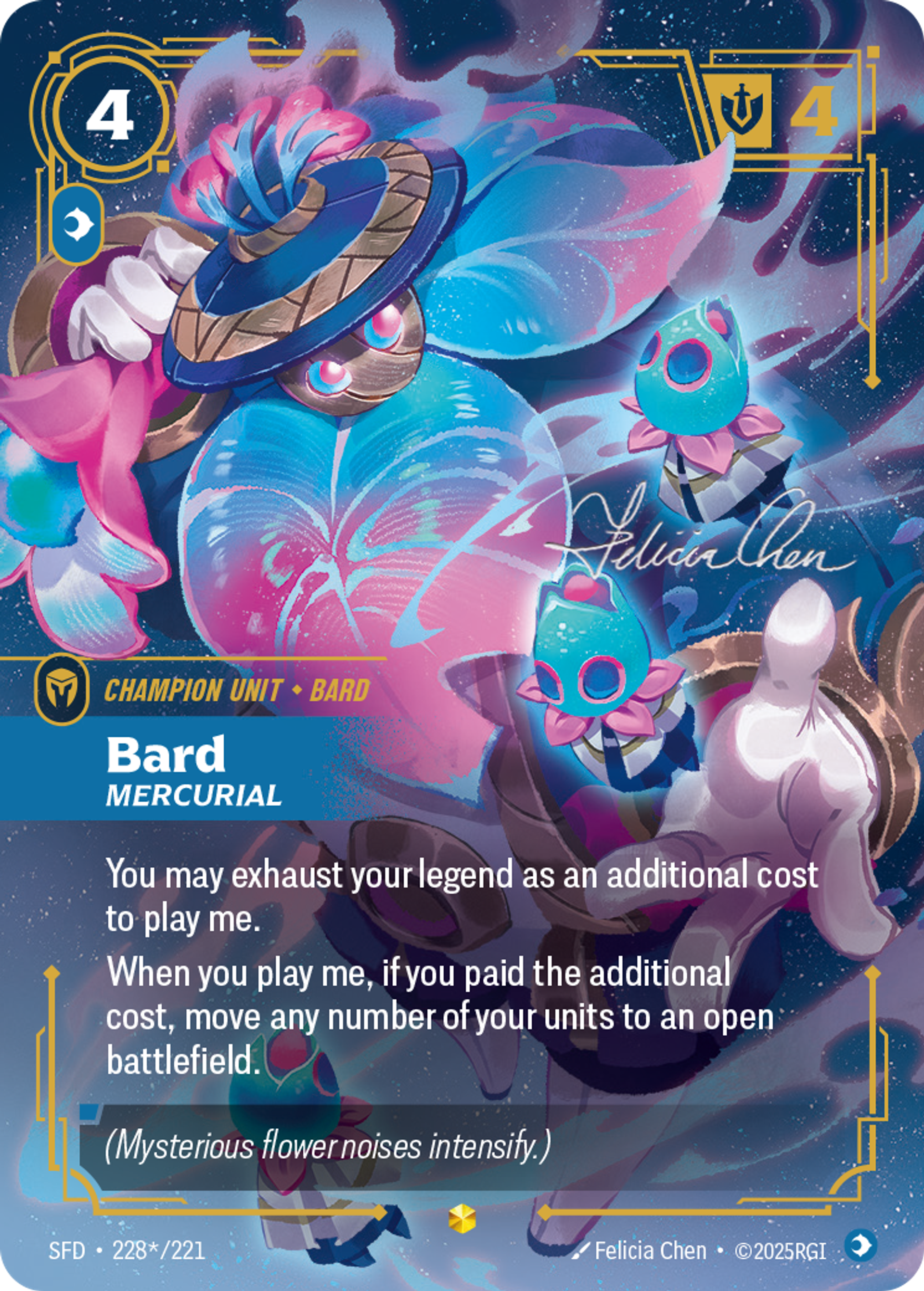 Bard - Mercurial (Signed) — Spiritforged — Riftbound: League of Legends TCG