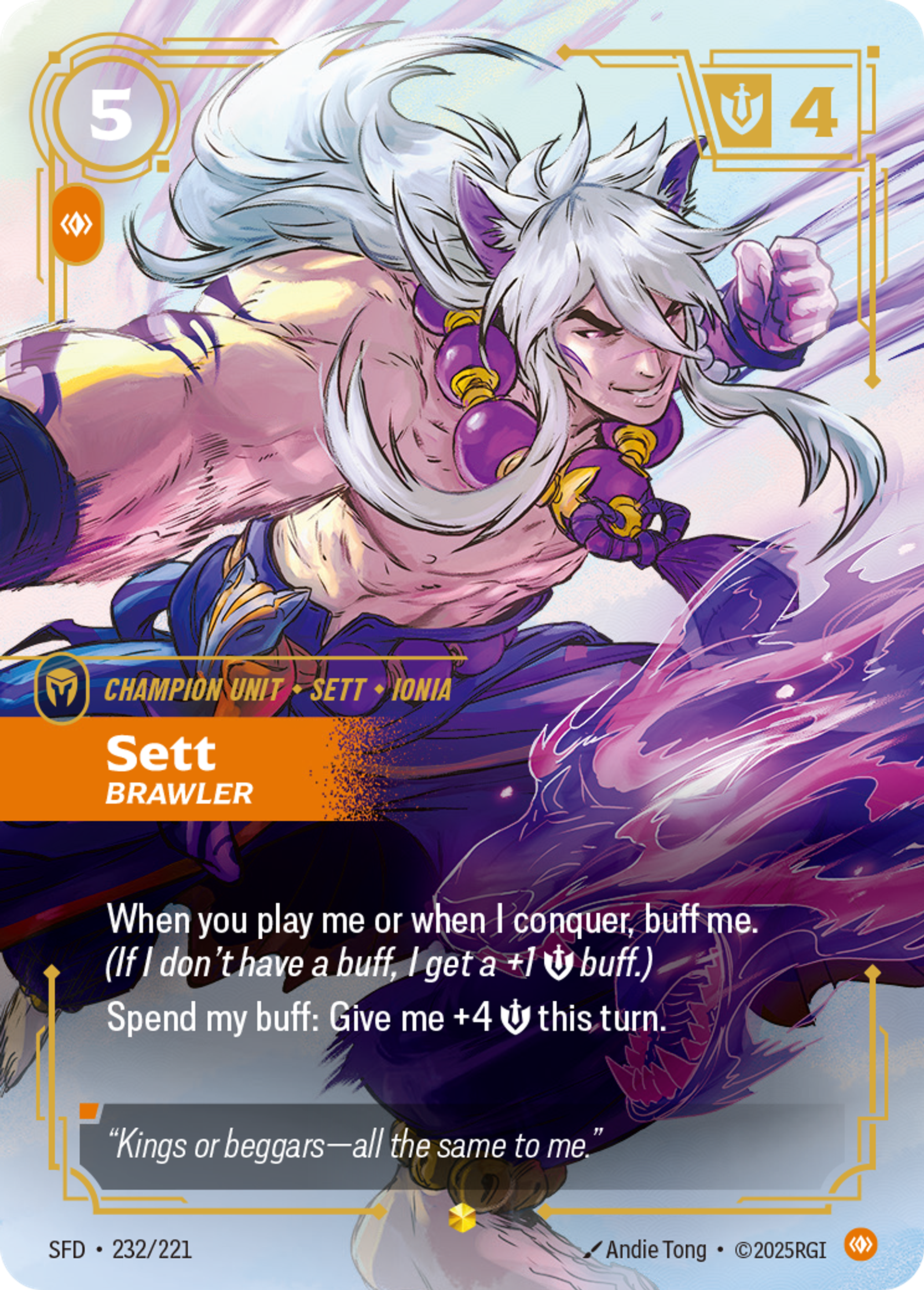 Sett - Brawler — Spiritforged — Riftbound: League of Legends TCG