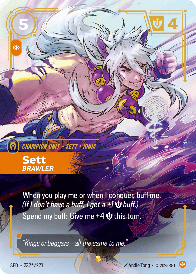 Sett - Brawler (Signed) — Spiritforged — Riftbound: League of Legends TCG