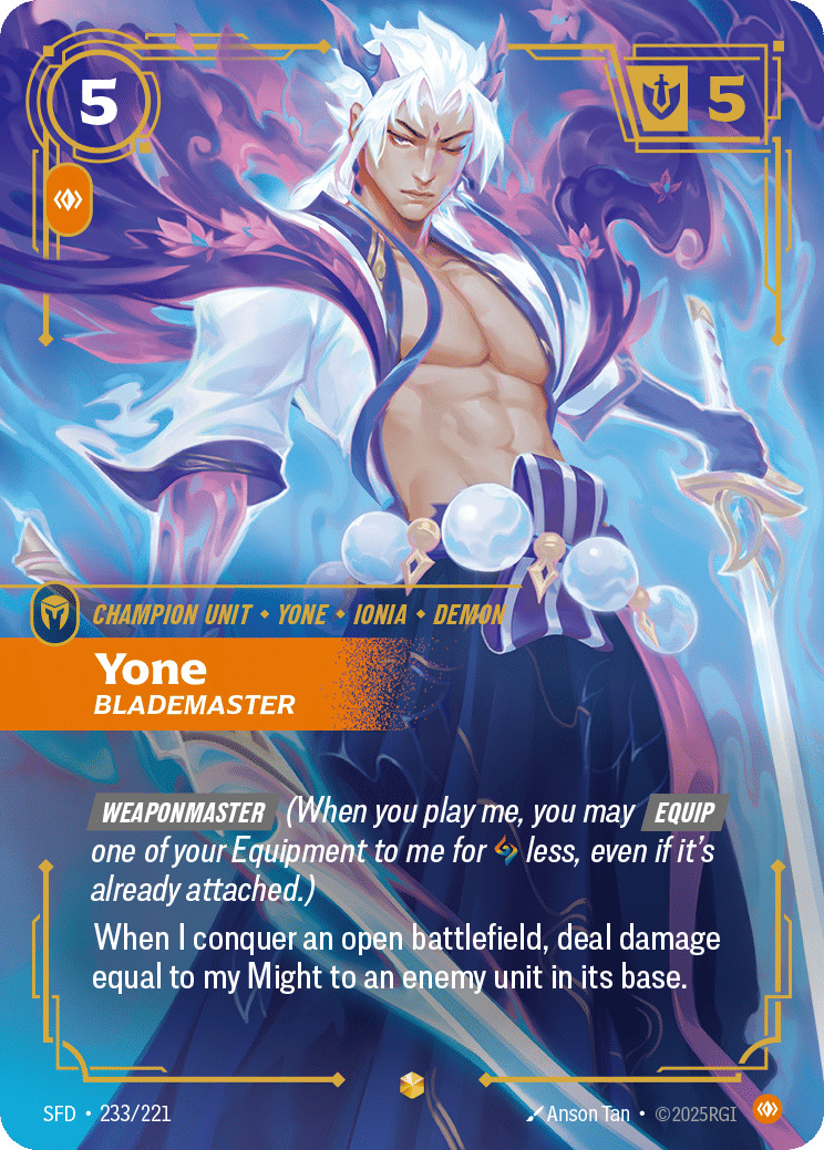 Yone - Blademaster — Spiritforged — Riftbound: League of Legends TCG