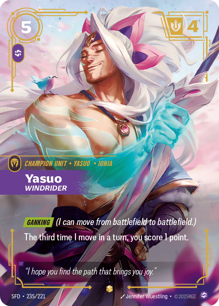 Yasuo - Windrider — Spiritforged — Riftbound: League of Legends TCG