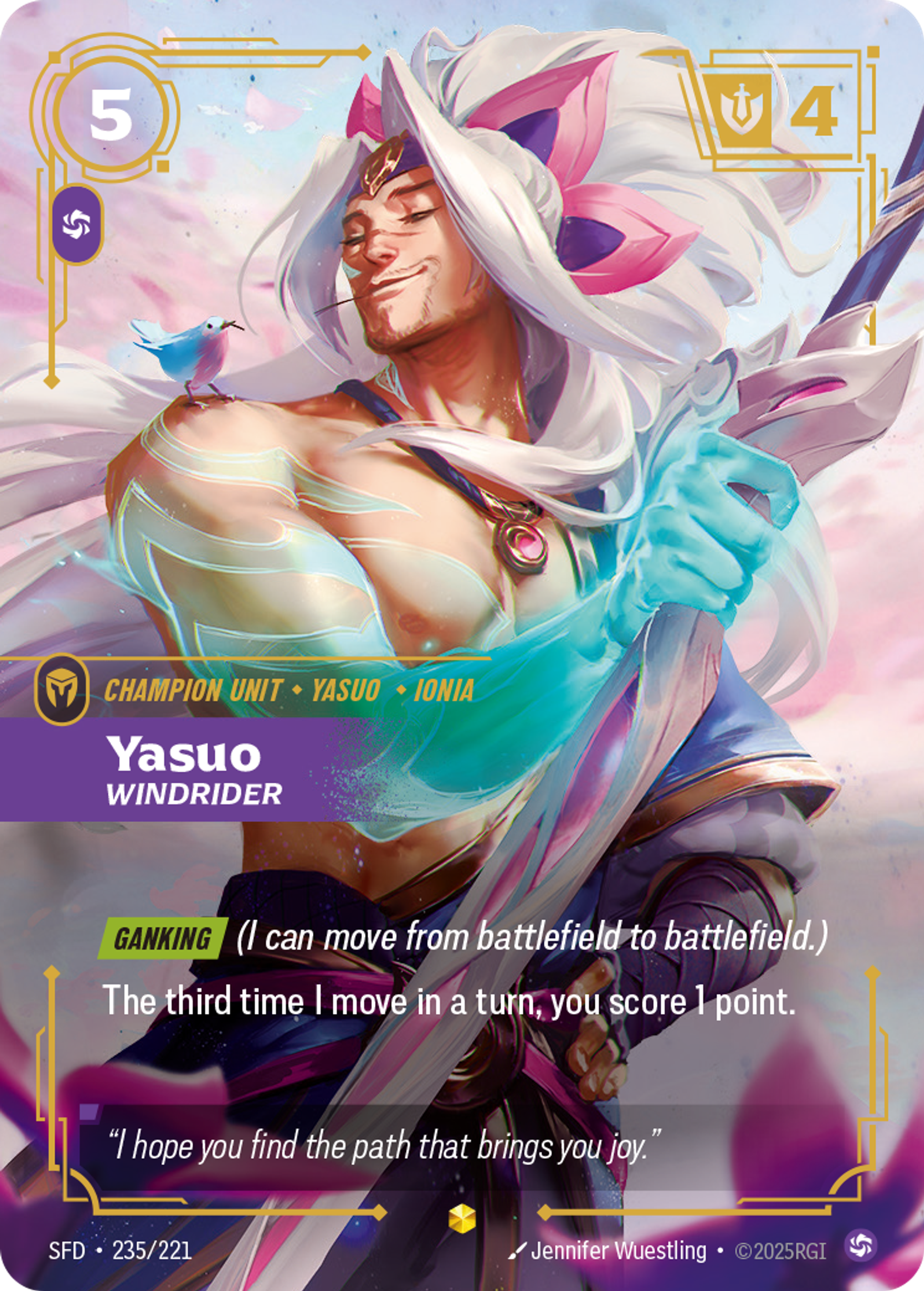 Yasuo - Windrider — Spiritforged — Riftbound: League of Legends TCG