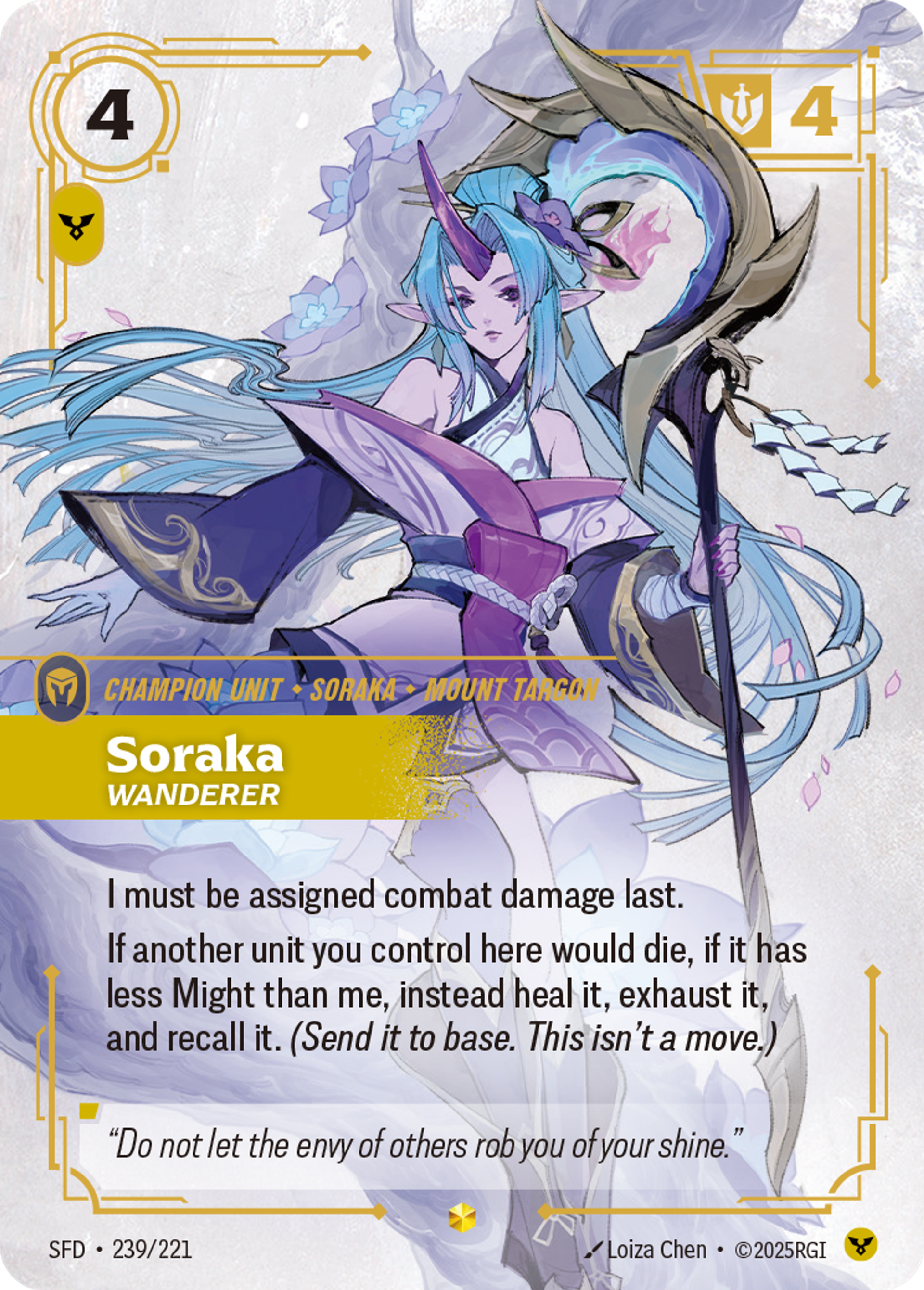 Soraka - Wanderer — Spiritforged — Riftbound: League of Legends TCG