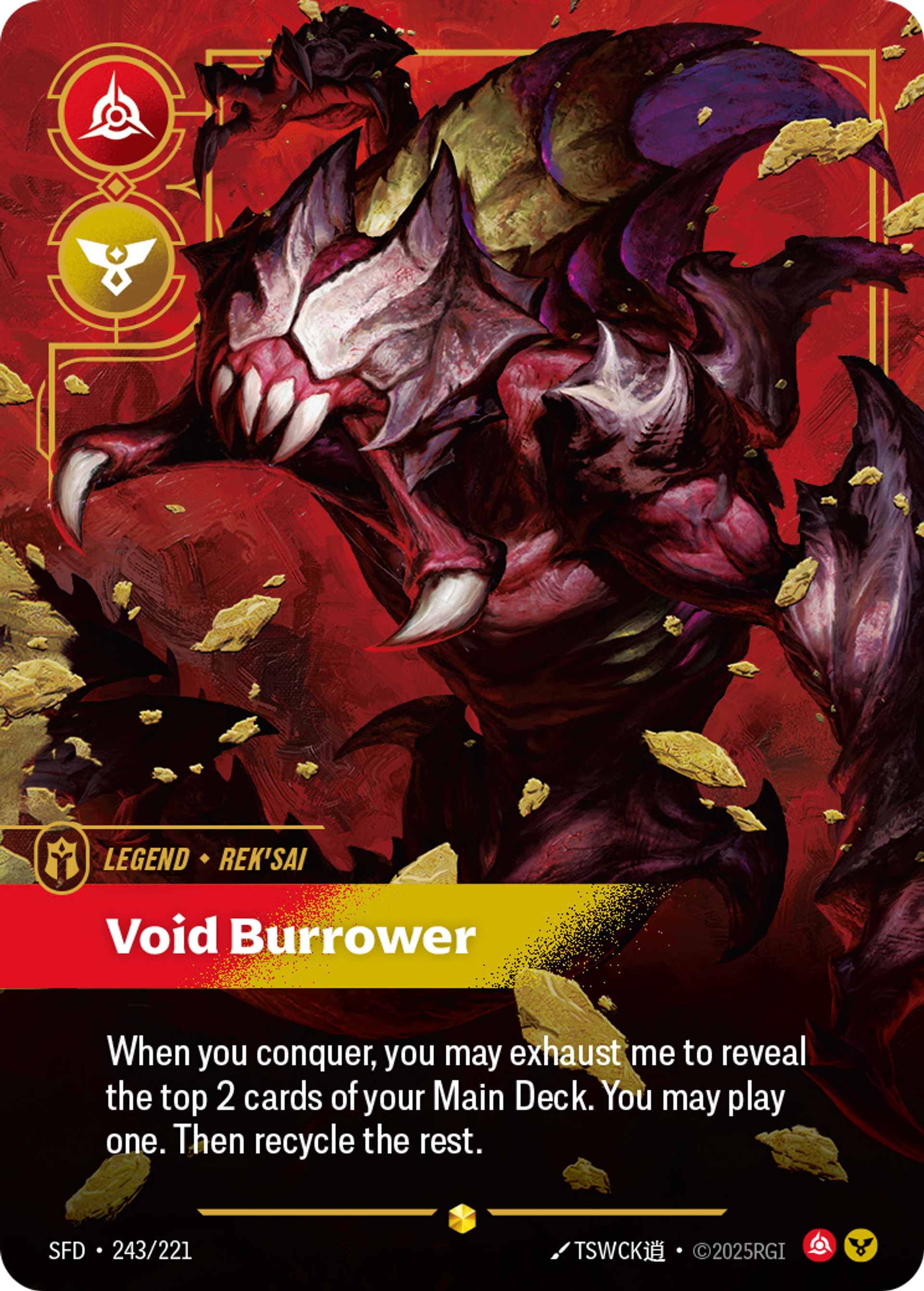 Rek'sai - Void Burrower — Spiritforged — Riftbound: League of Legends TCG