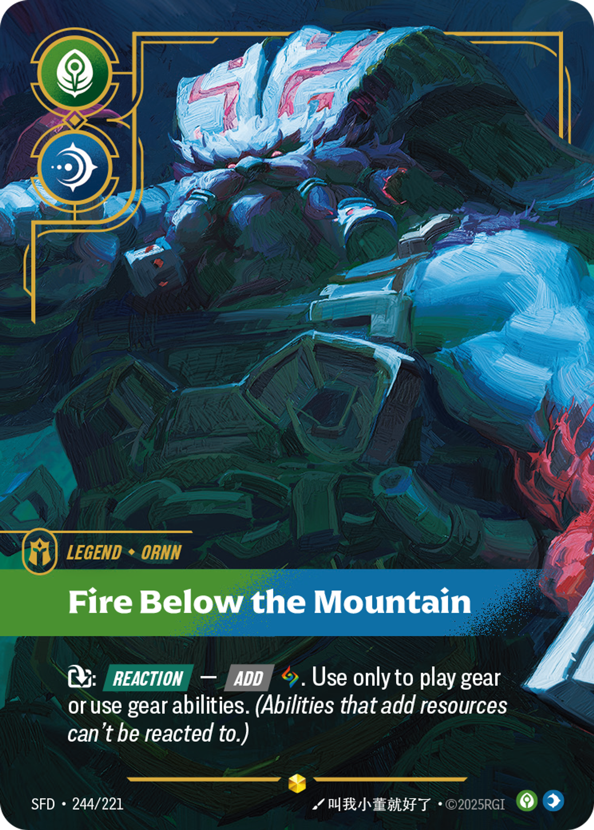 Ornn - Fire Below the Mountain — Spiritforged — Riftbound: League of Legends TCG