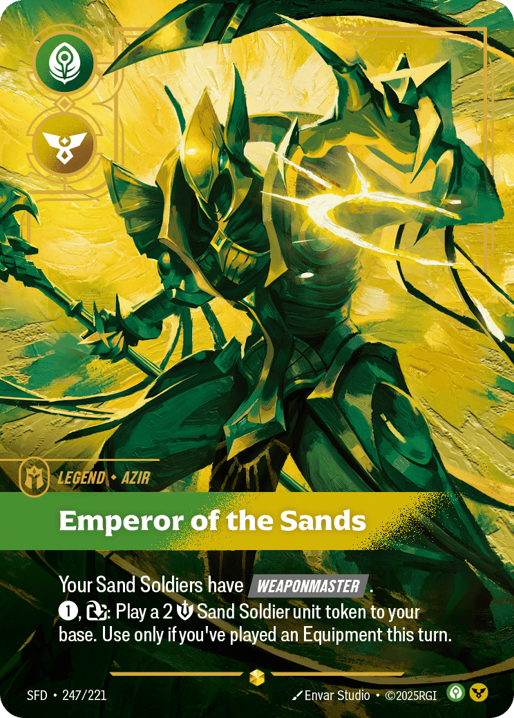 Azir - Emperor of the Sands — Spiritforged — Riftbound: League of Legends TCG