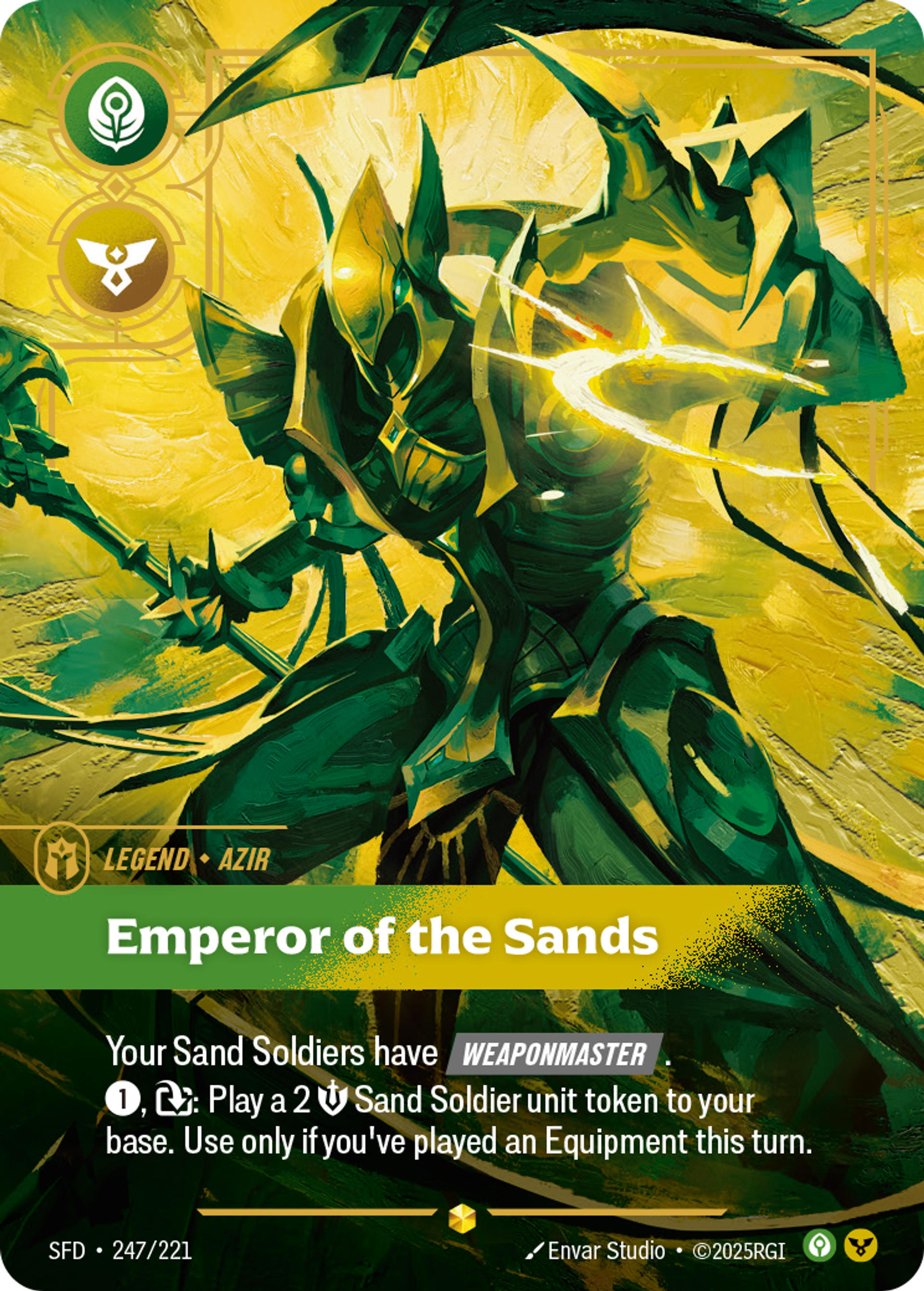 Azir - Emperor of the Sands — Spiritforged — Riftbound: League of Legends TCG