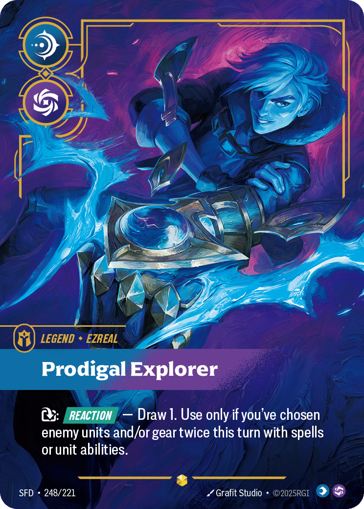 Ezreal - Prodigal Explorer from Spiritforged - Riftbound: League of Legends TCG