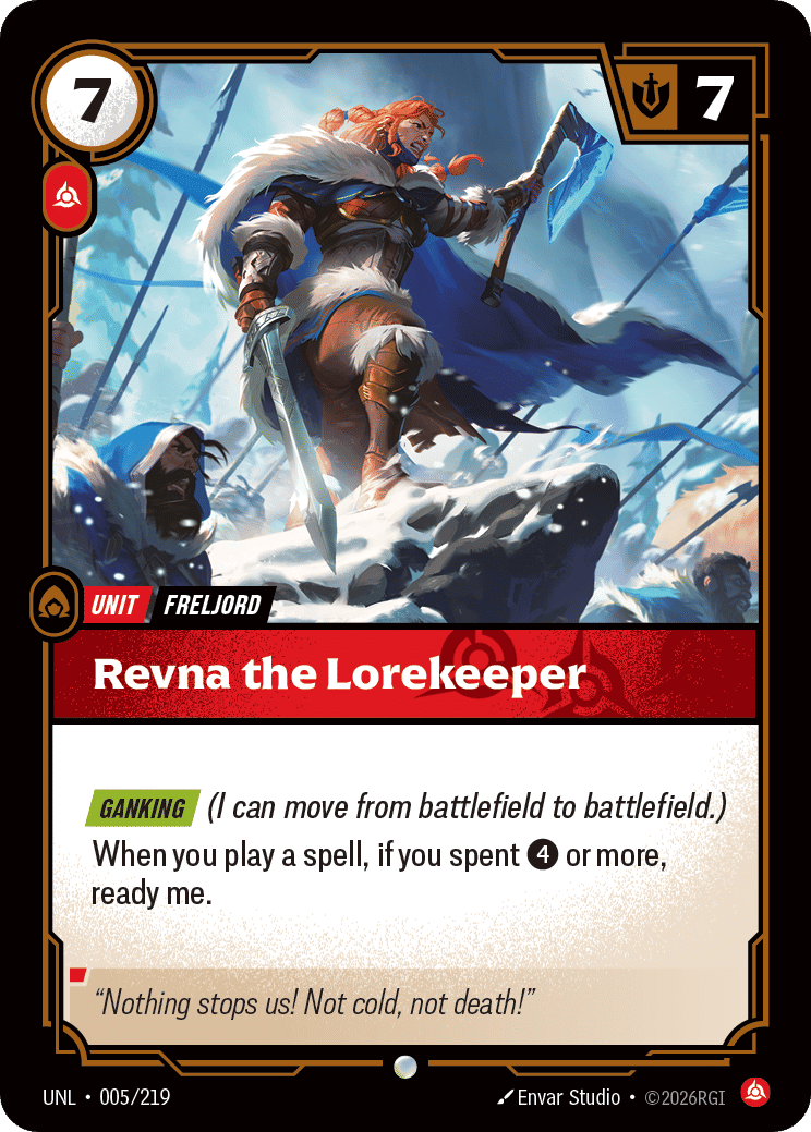 Revna the Lorekeeper — Unleashed — Riftbound: League of Legends TCG