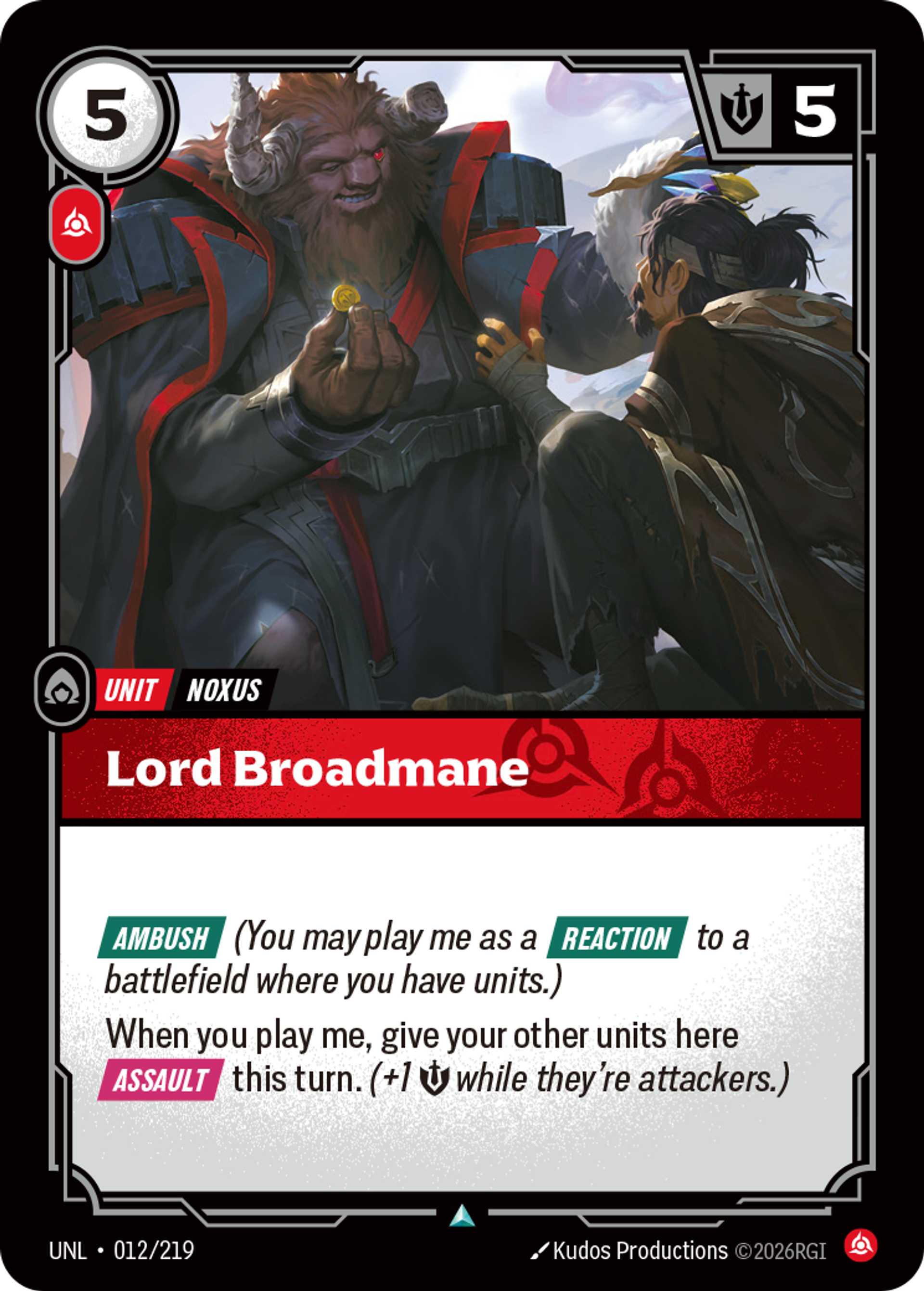 Lord Broadmane — Unleashed — Riftbound