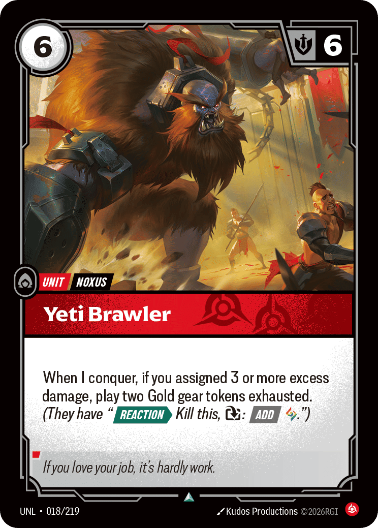 Yeti Brawler — Unleashed — Riftbound: League of Legends TCG