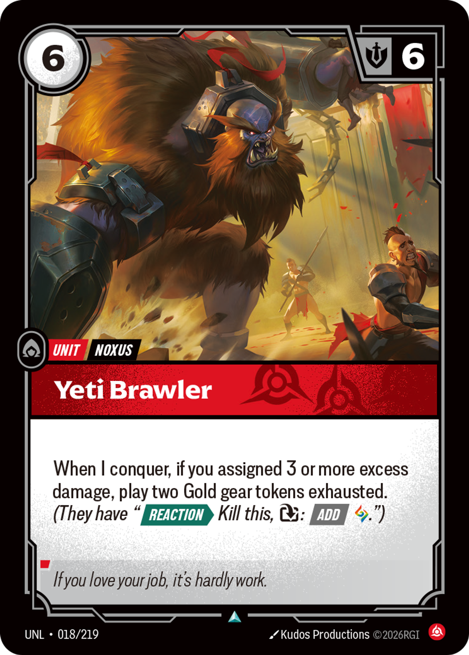 Yeti Brawler — Unleashed — Riftbound