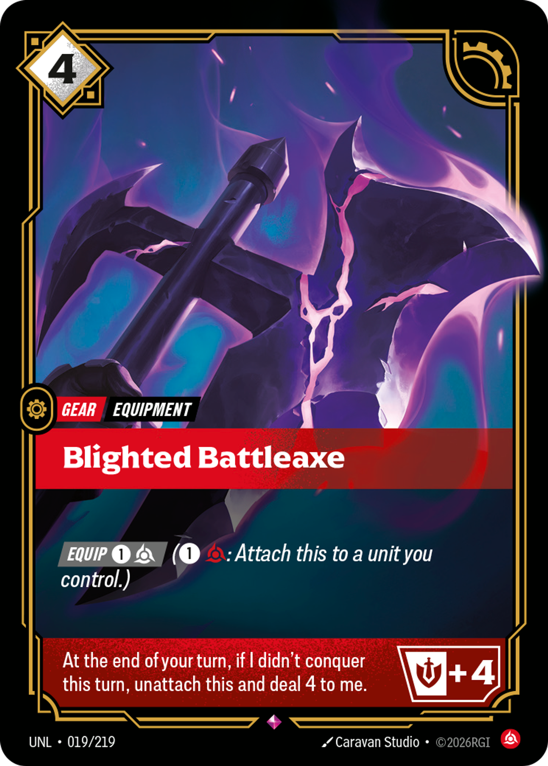 Blighted Battleaxe — Unleashed — Riftbound