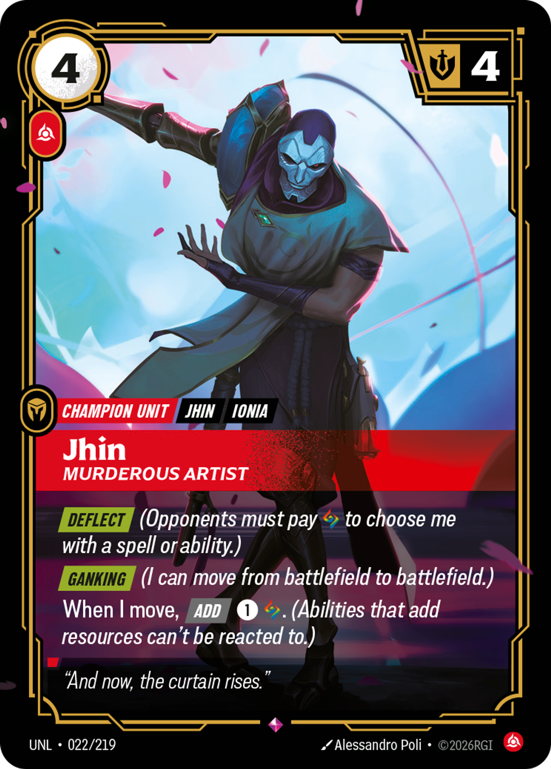 Jhin - Murderous Artist — Unleashed — Riftbound