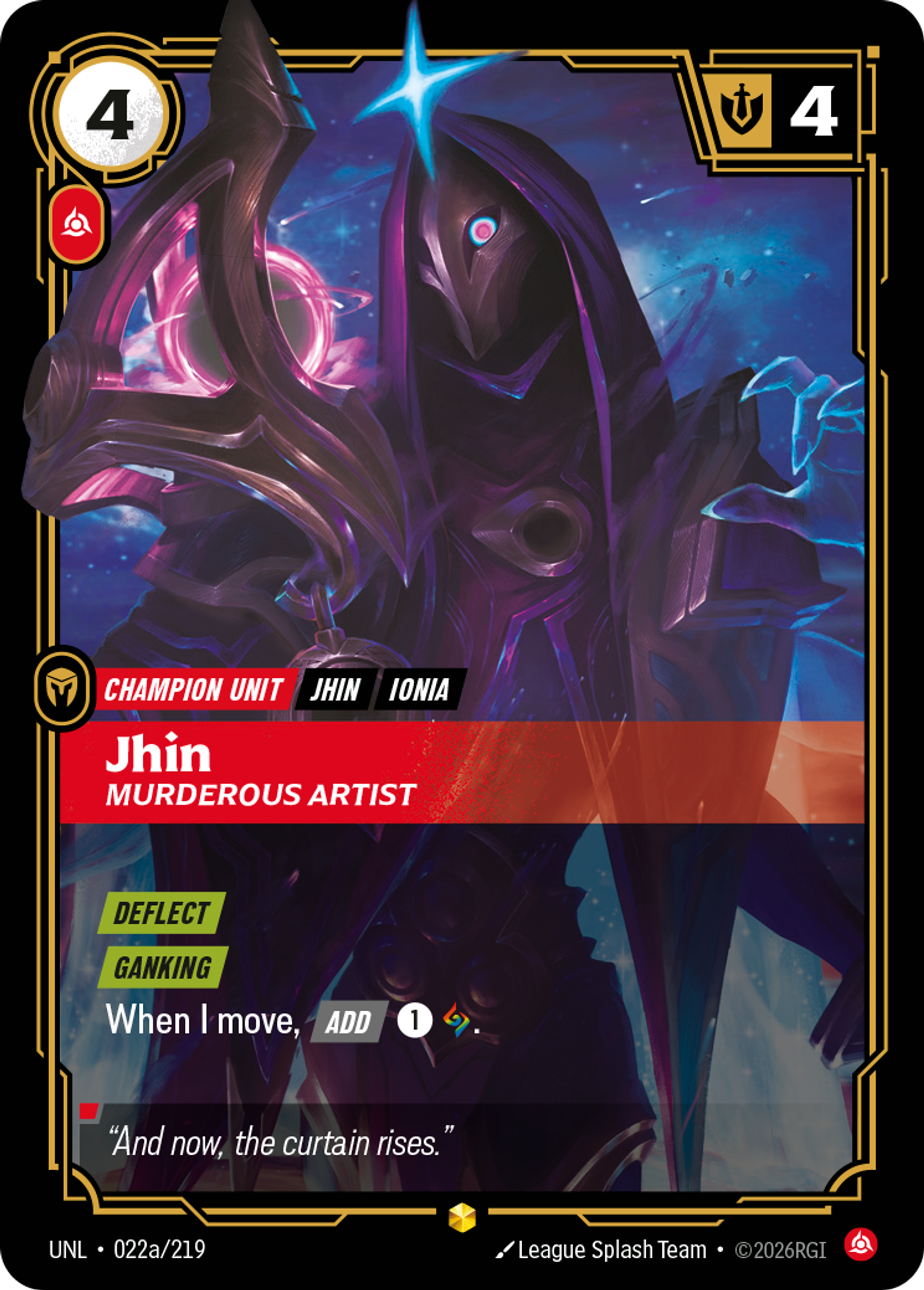Jhin - Murderous Artist (Alternate Art) — Unleashed — Riftbound: League of Legends TCG