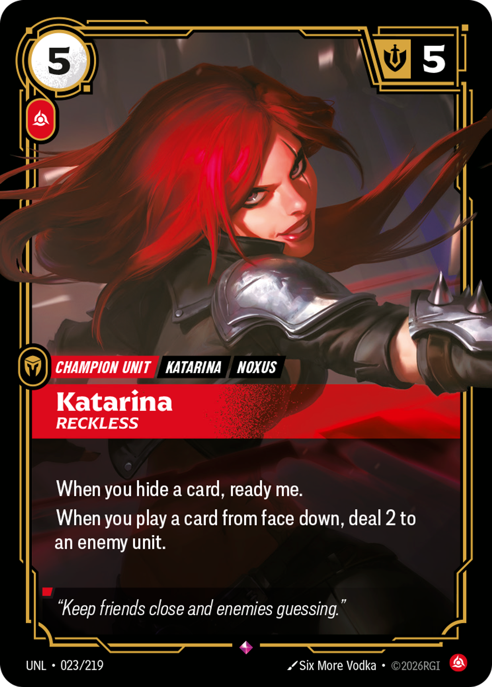 Katarina - Reckless — Unleashed — Riftbound