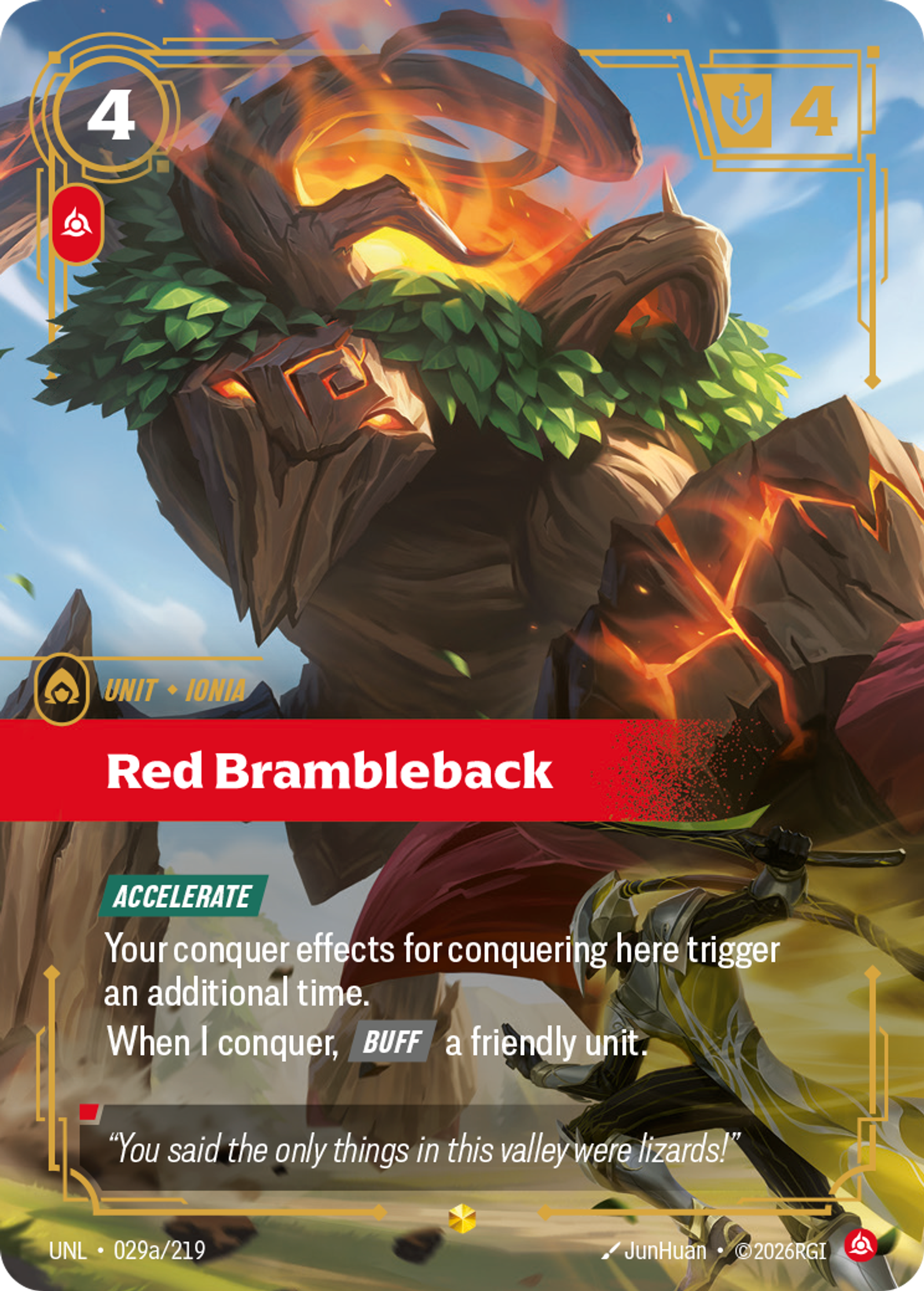 Red Brambleback (Alternate Art) — Unleashed — Riftbound: League of Legends TCG