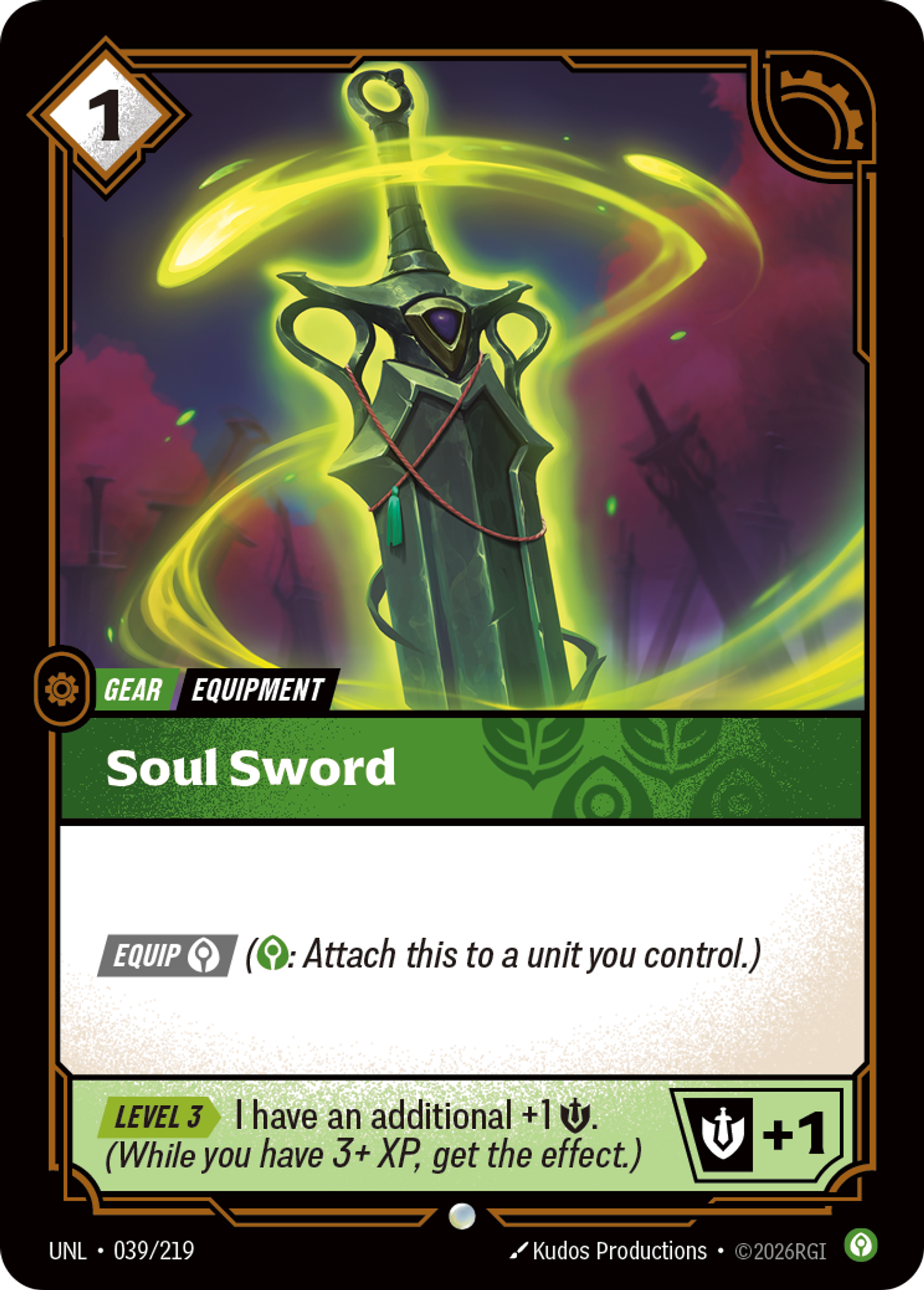 Soul Sword — Unleashed — Riftbound