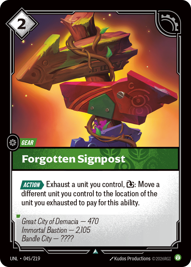 Forgotten Signpost — Unleashed — Riftbound: League of Legends TCG