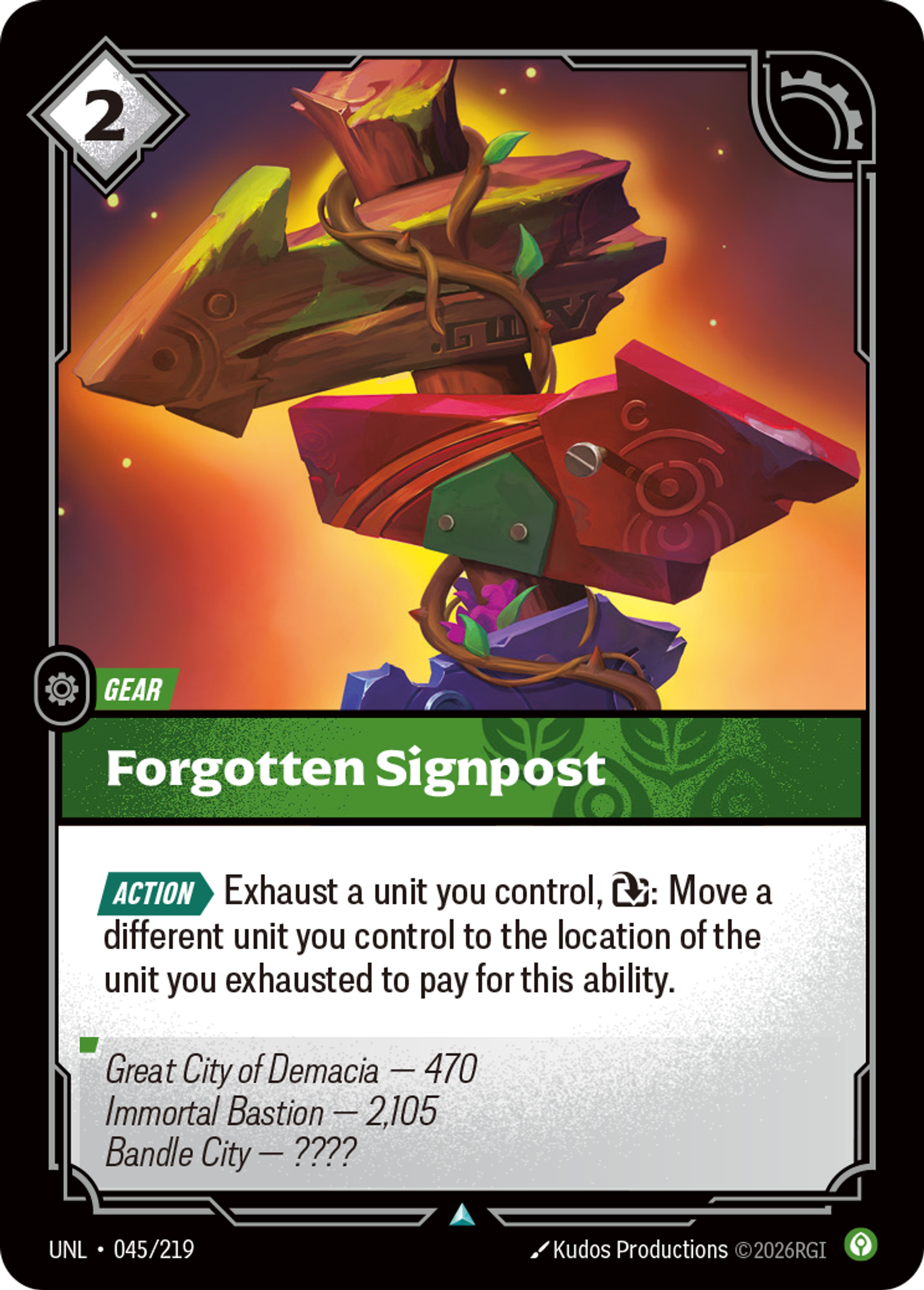 Forgotten Signpost — Unleashed — Riftbound: League of Legends TCG