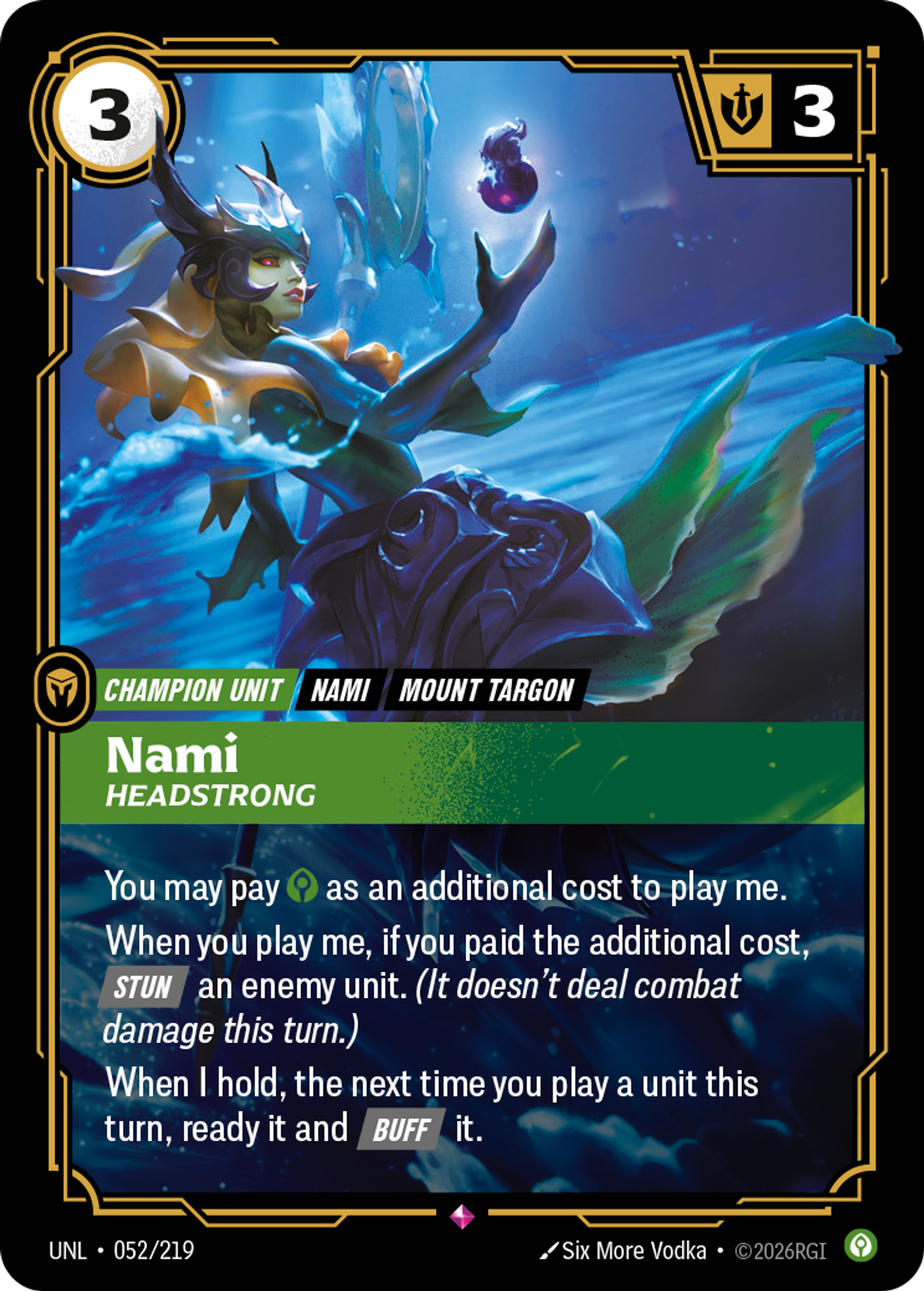 Nami - Headstrong — Unleashed — Riftbound