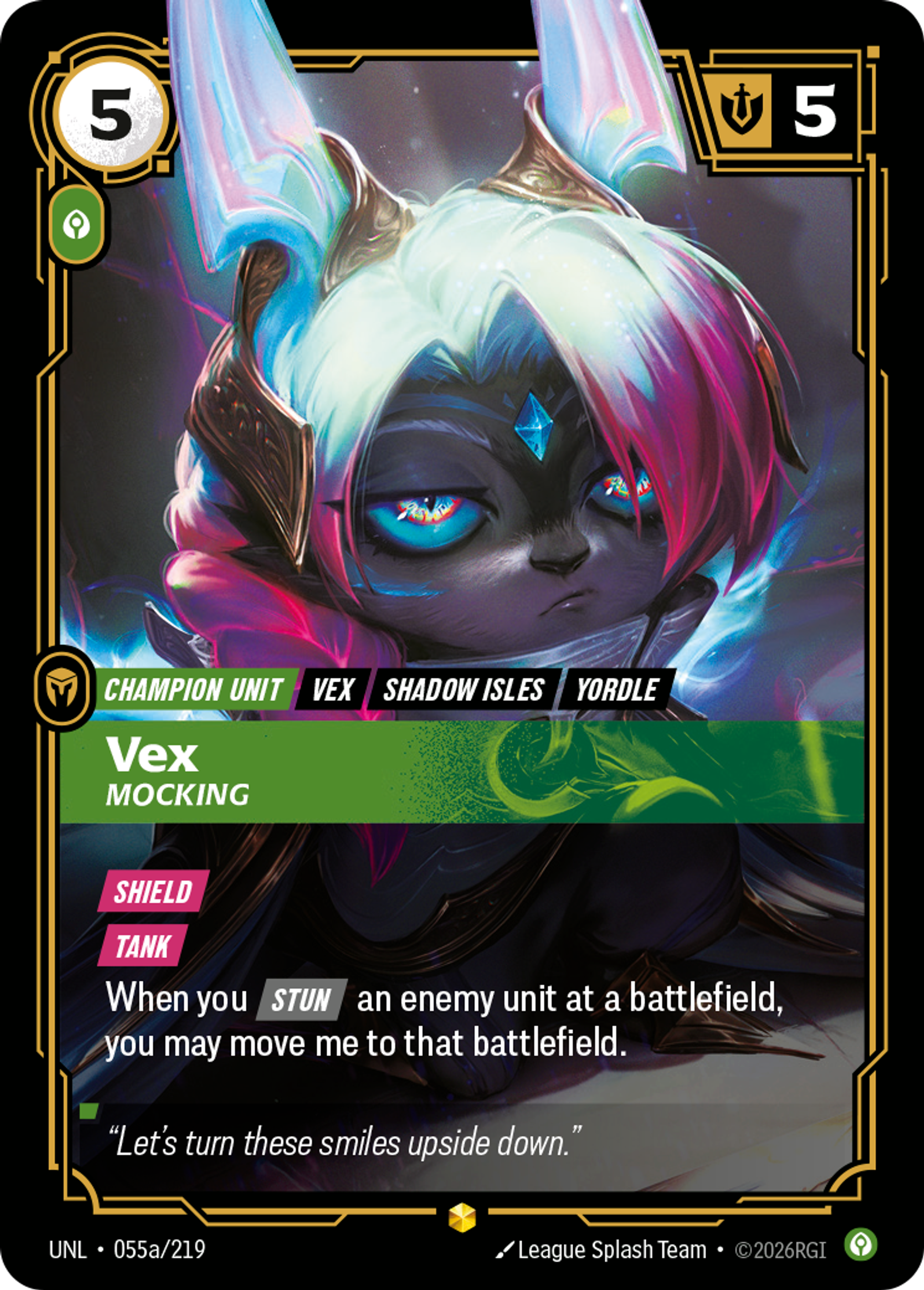 Vex - Mocking (Alternate Art) — Unleashed — Riftbound: League of Legends TCG