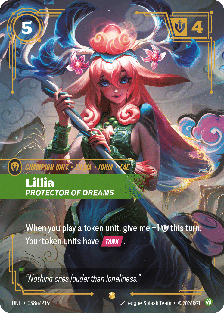 Lillia - Protector of Dreams (Alternate Art) — Unleashed — Riftbound: League of Legends TCG