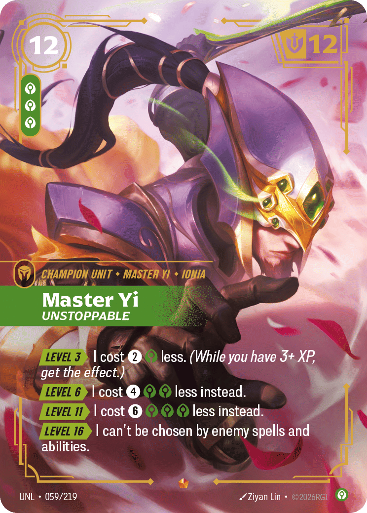 Master Yi - Unstoppable — Unleashed — Riftbound