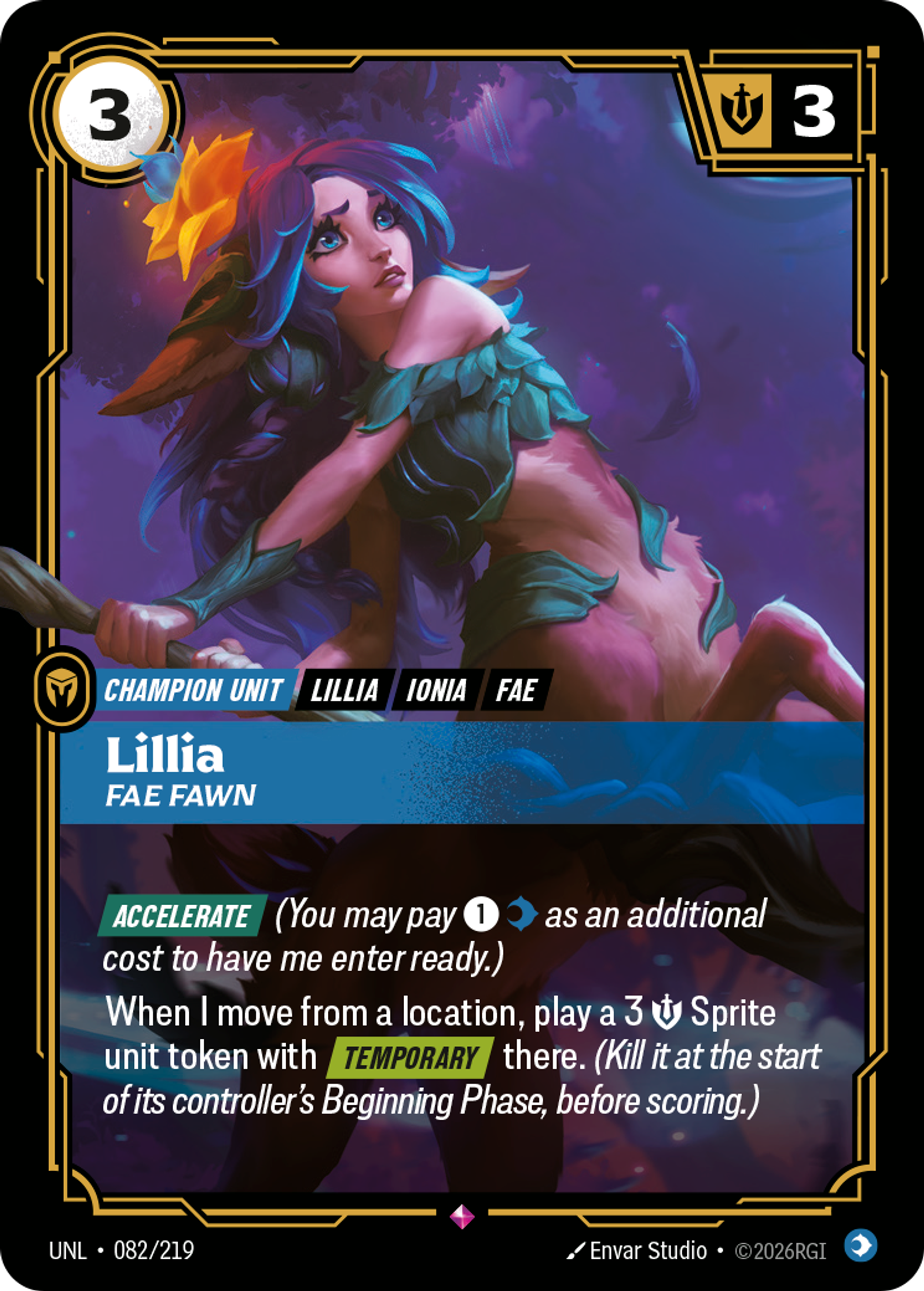 Lillia - Fae Fawn — Unleashed — Riftbound
