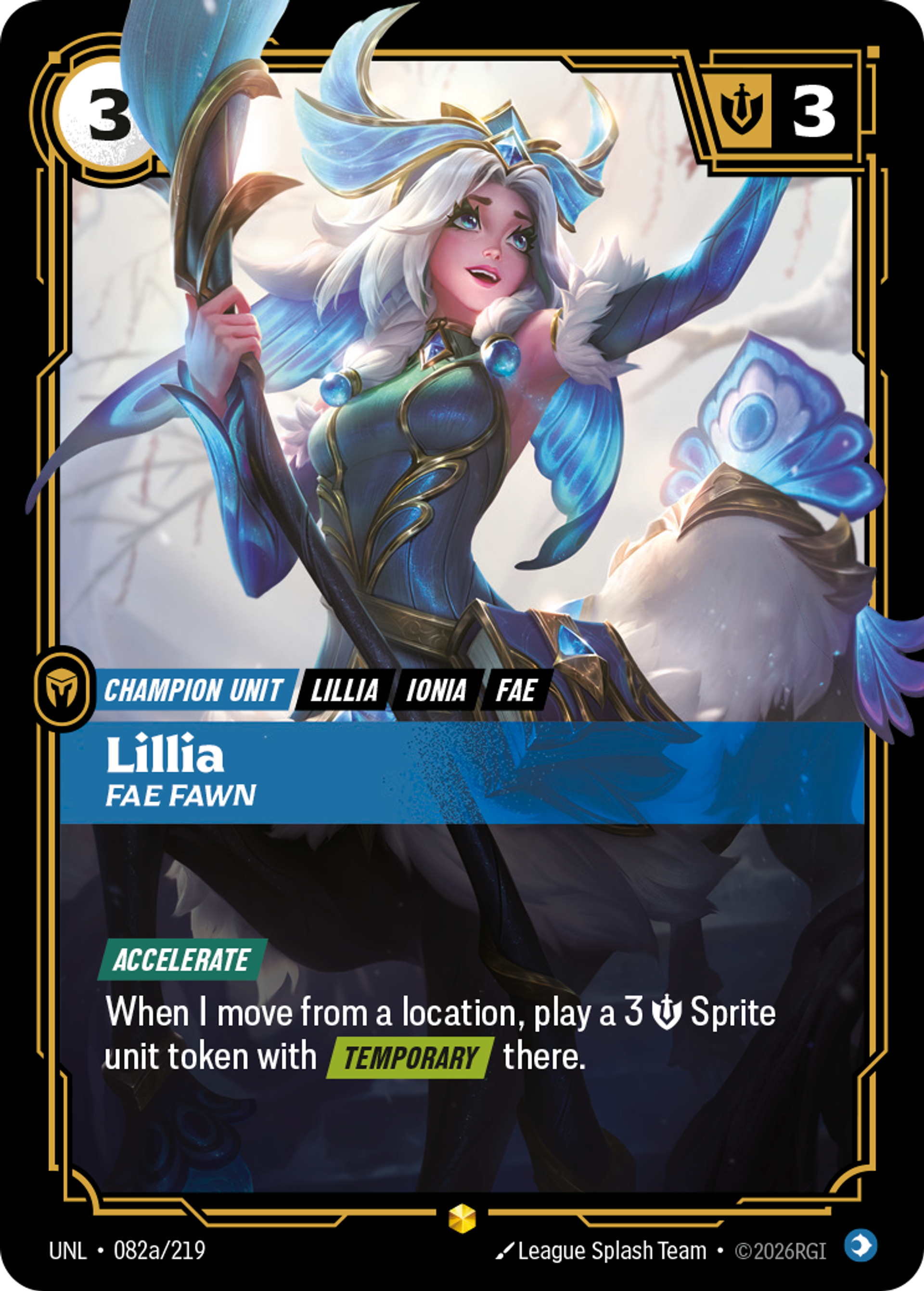 Lillia - Fae Fawn (Alternate Art) — Unleashed — Riftbound